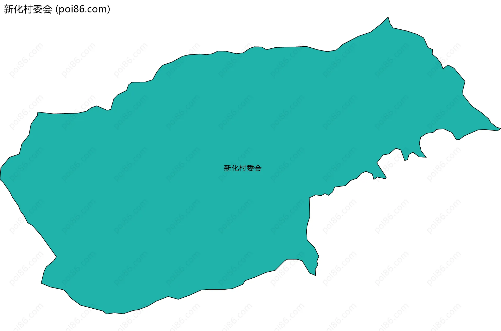 新化村委会边界地图