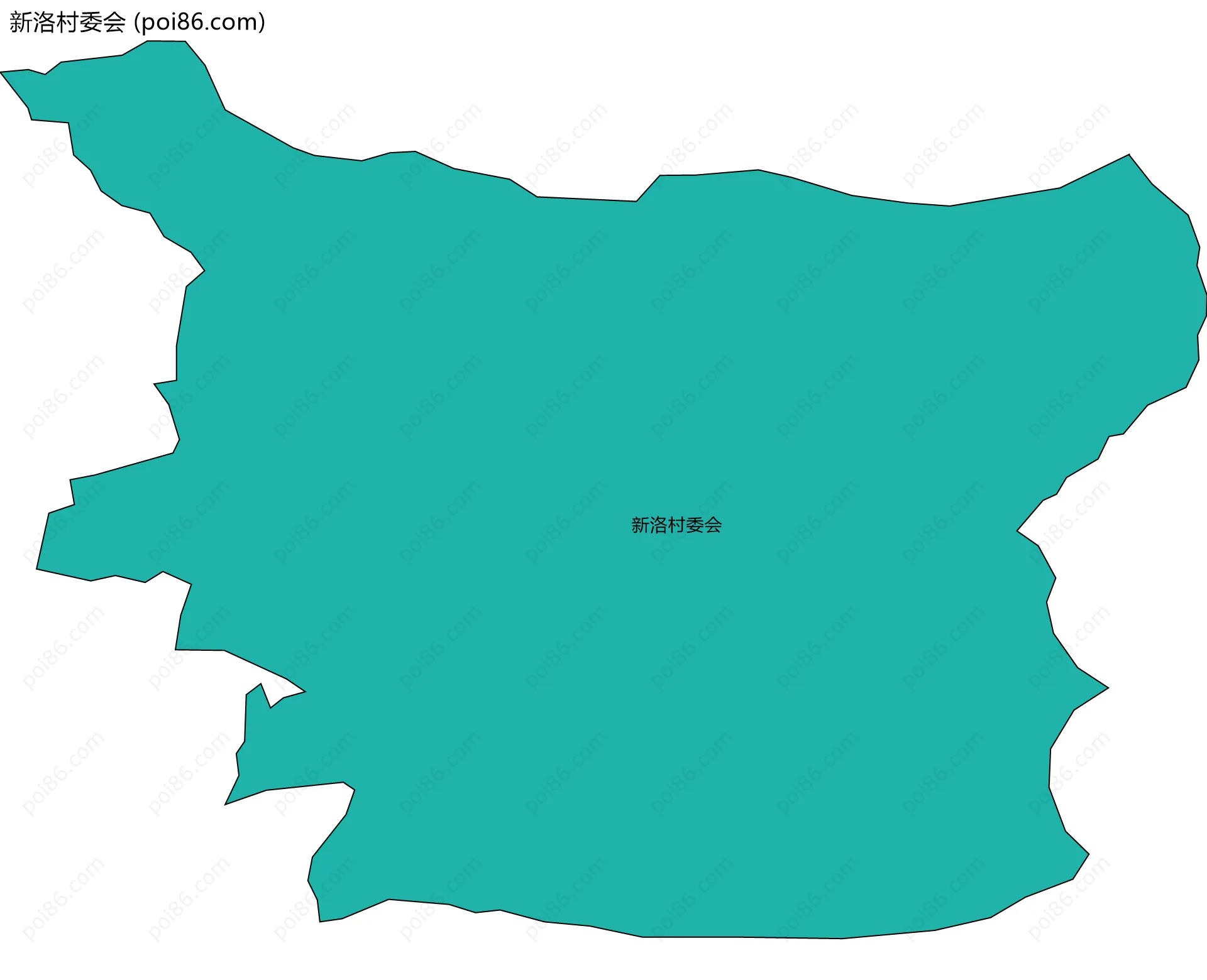 新洛村委会边界地图
