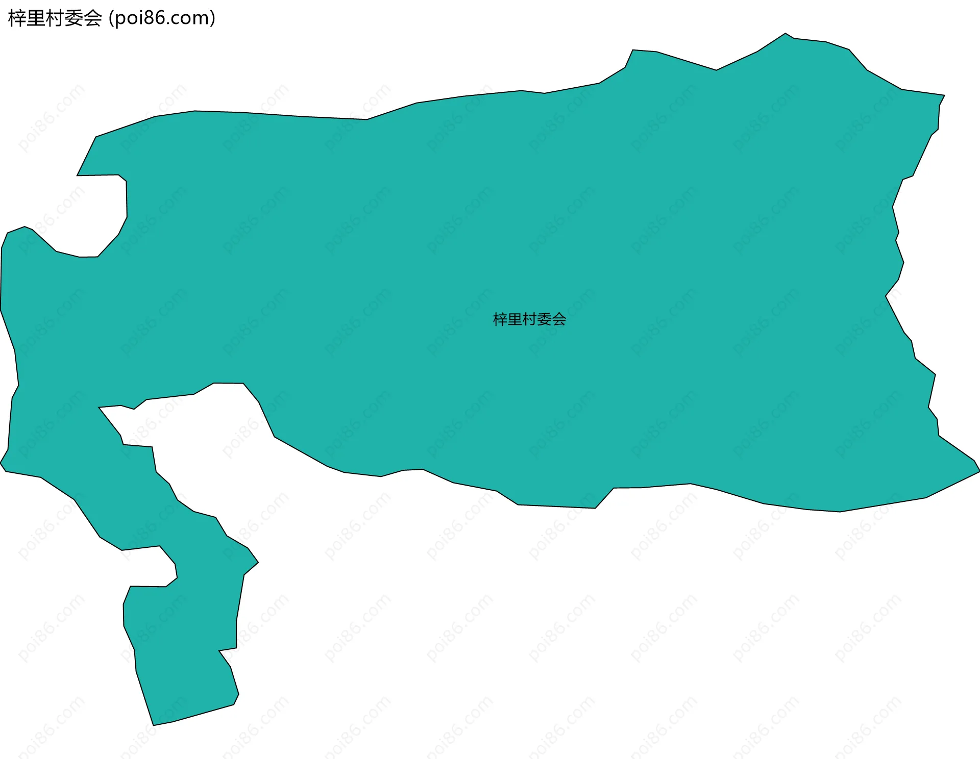 梓里村委会边界地图