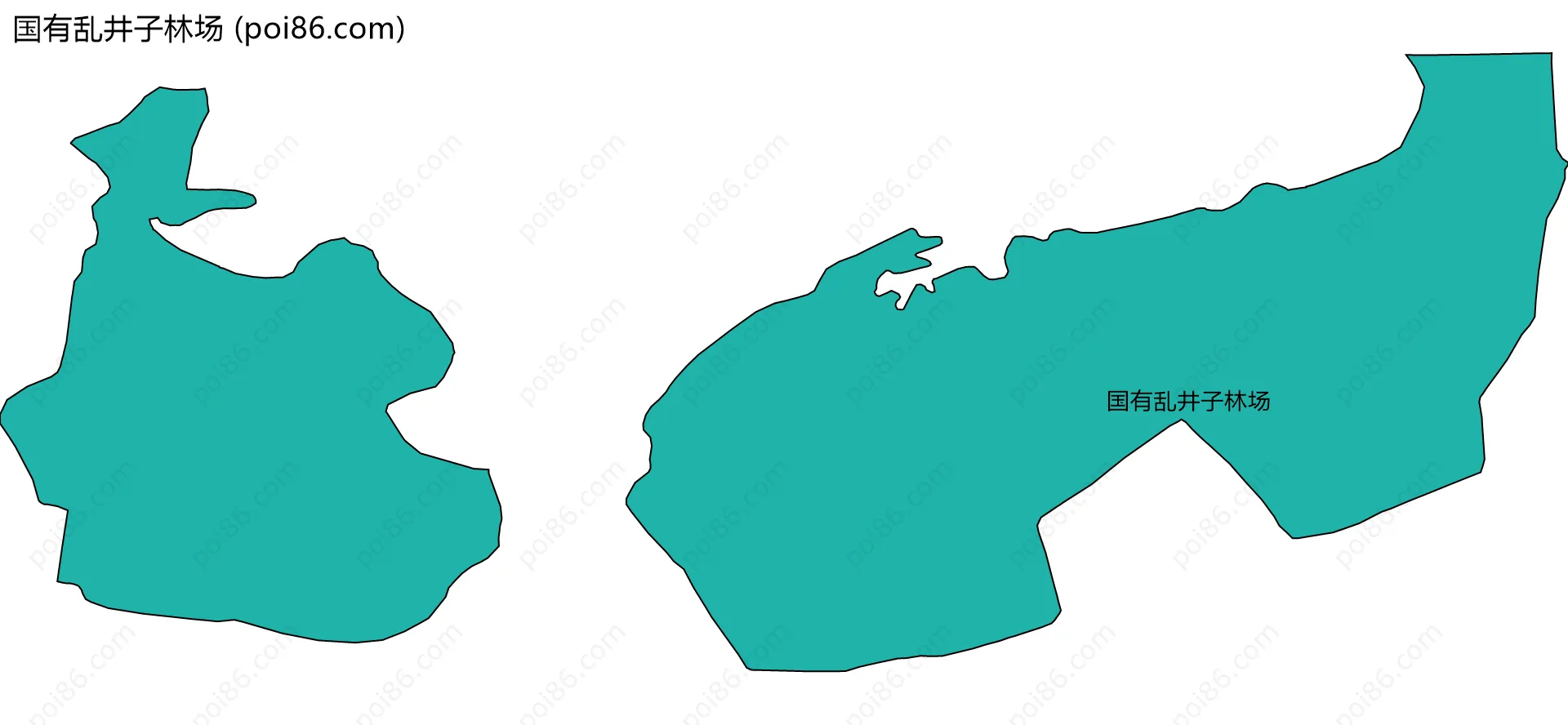 国有乱井子林场边界地图