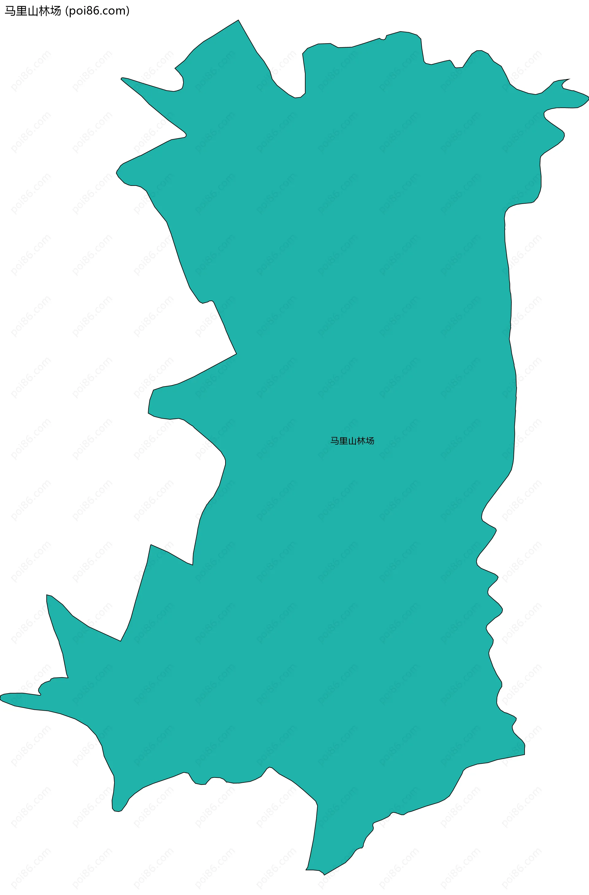马里山林场边界地图
