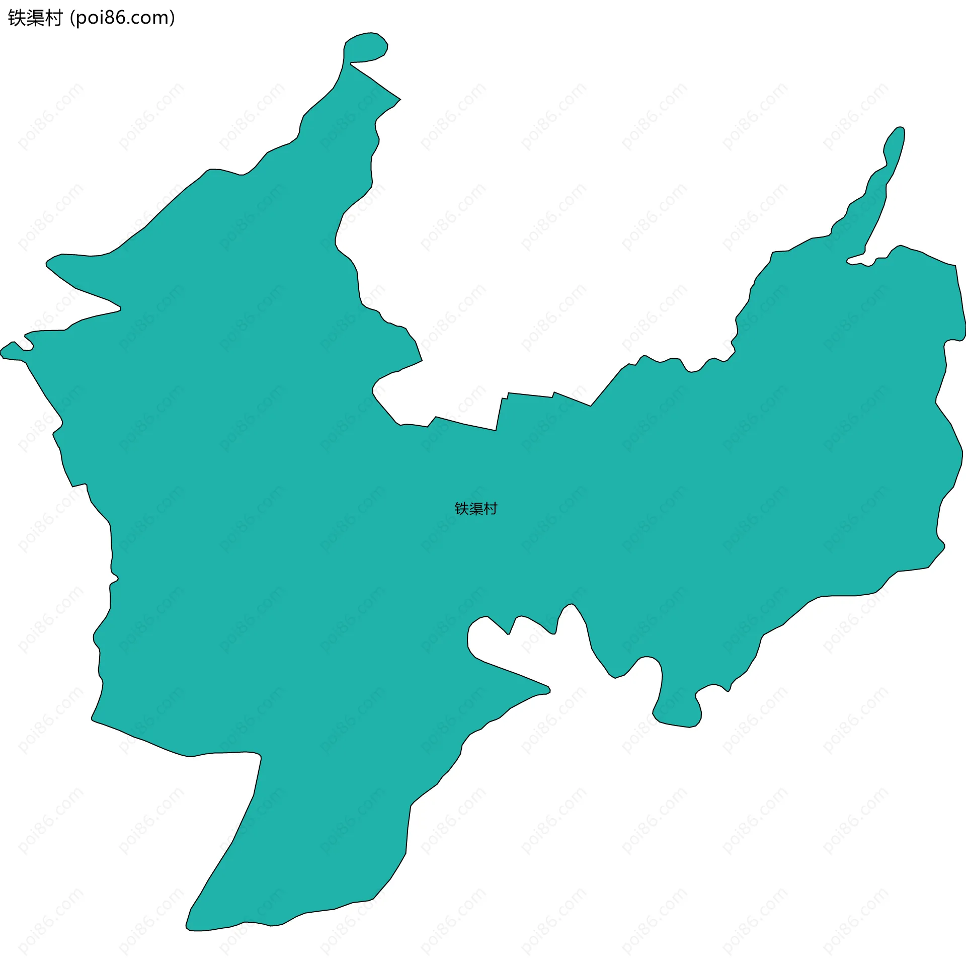 铁渠村边界地图