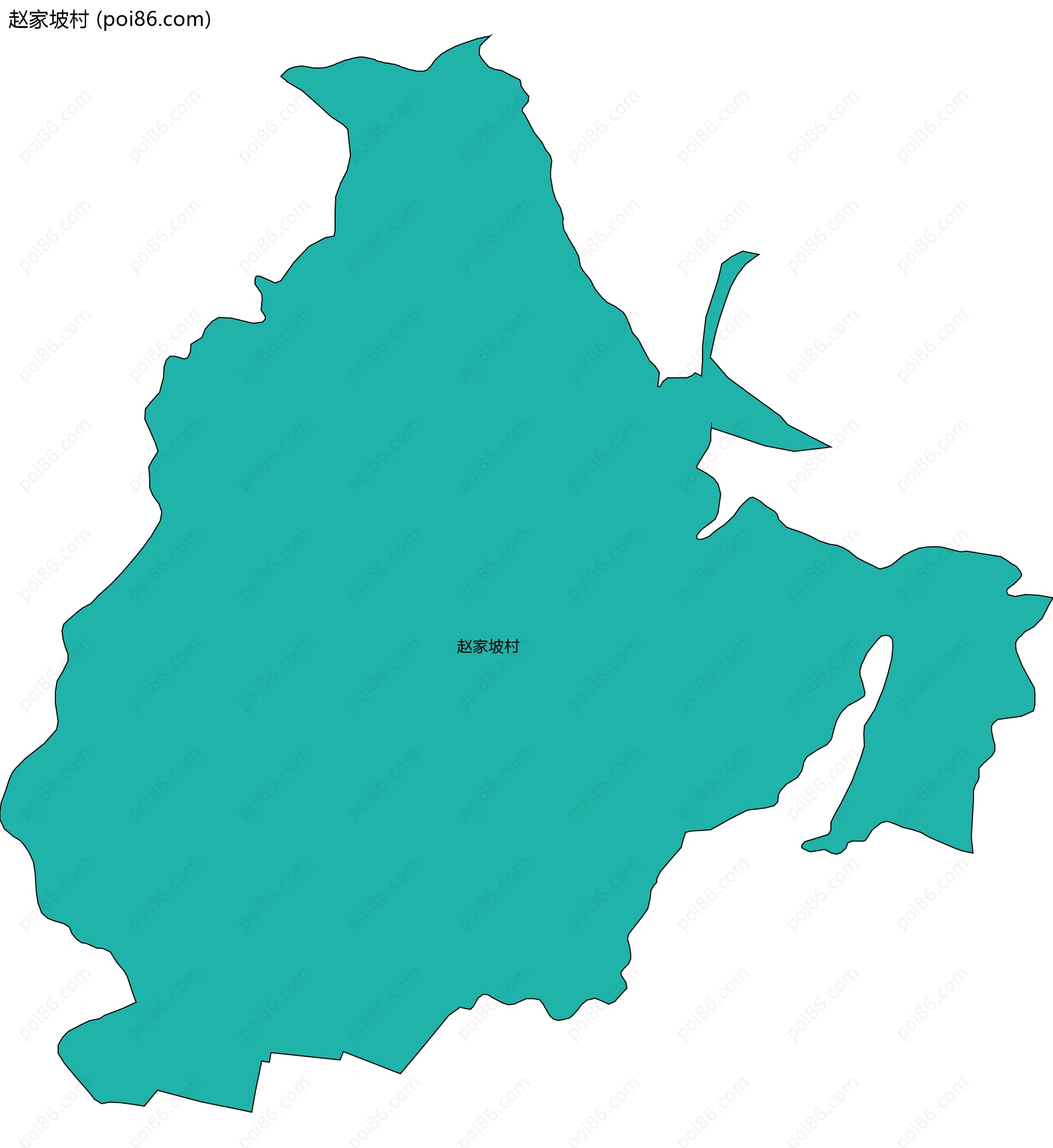 赵家坡村边界地图