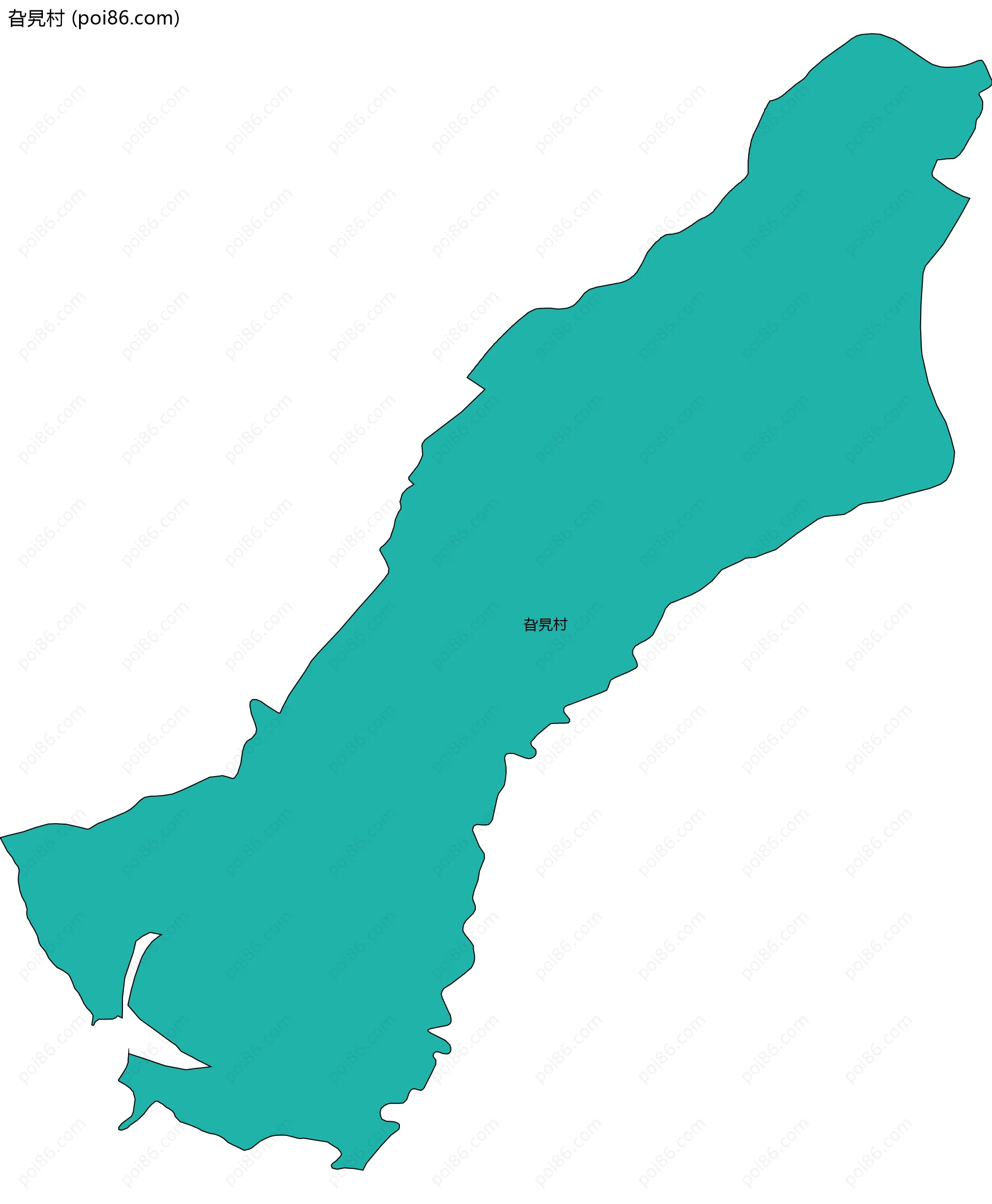 旮旯村边界地图