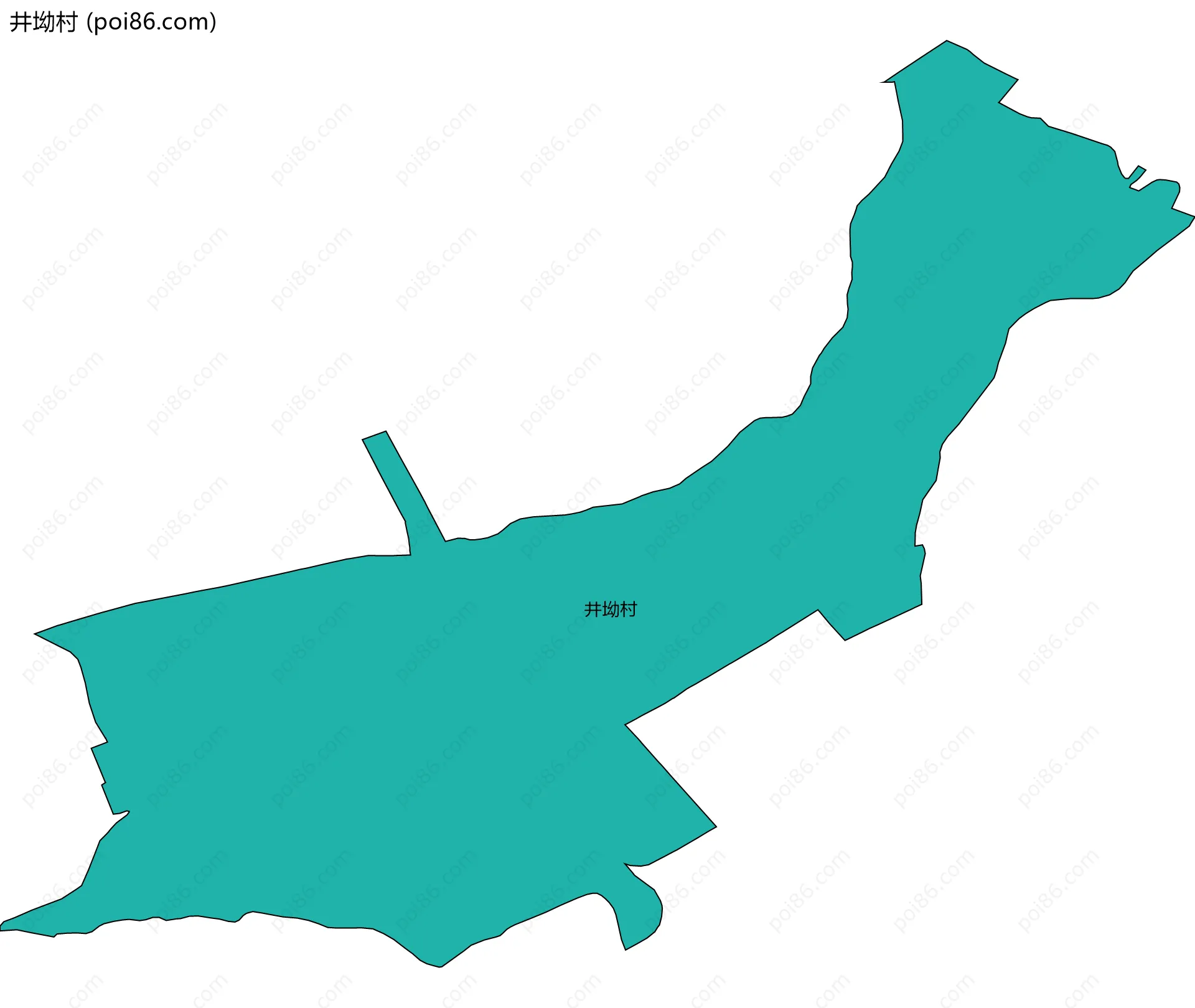 井坳村边界地图