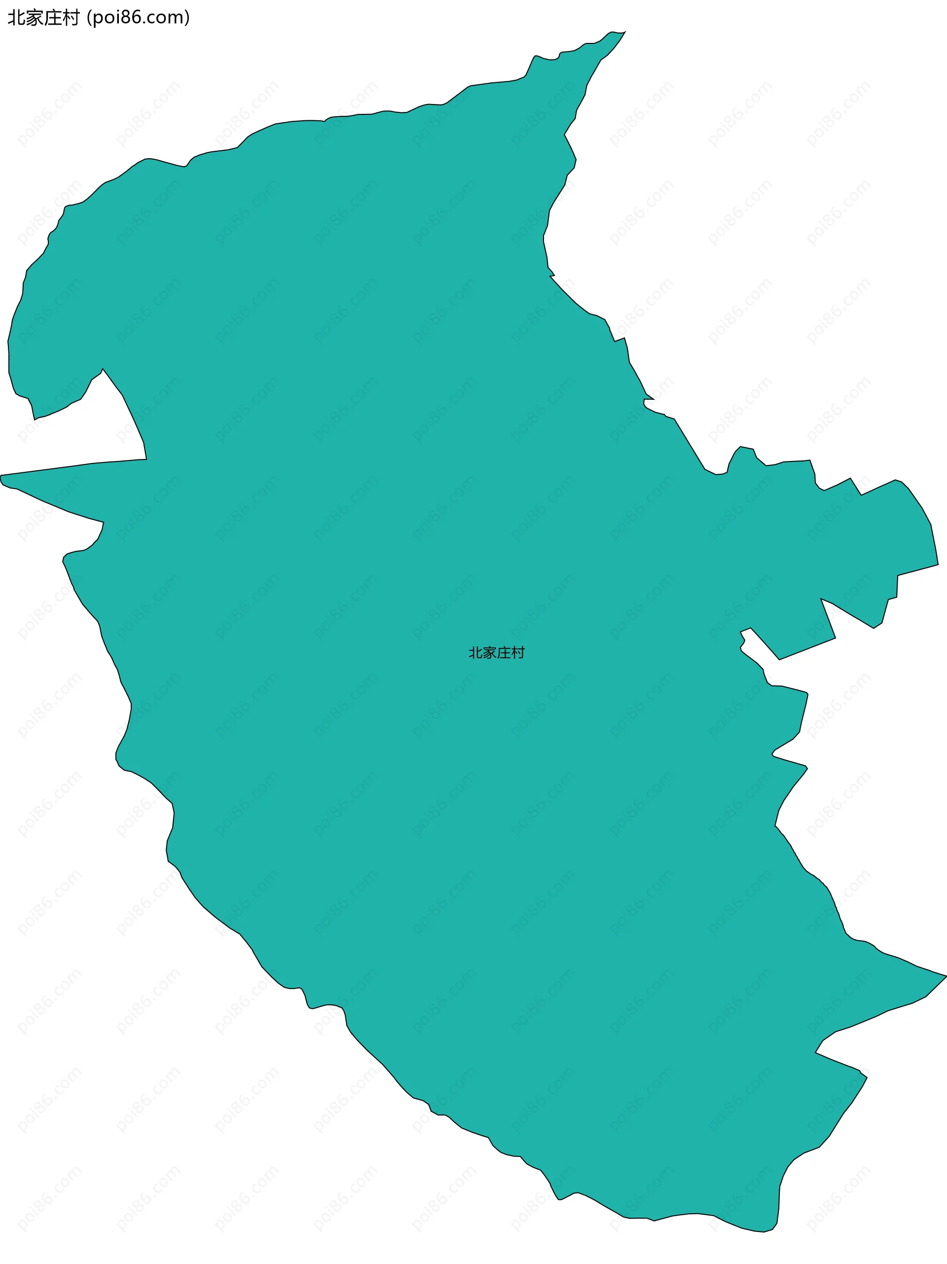 北家庄村边界地图