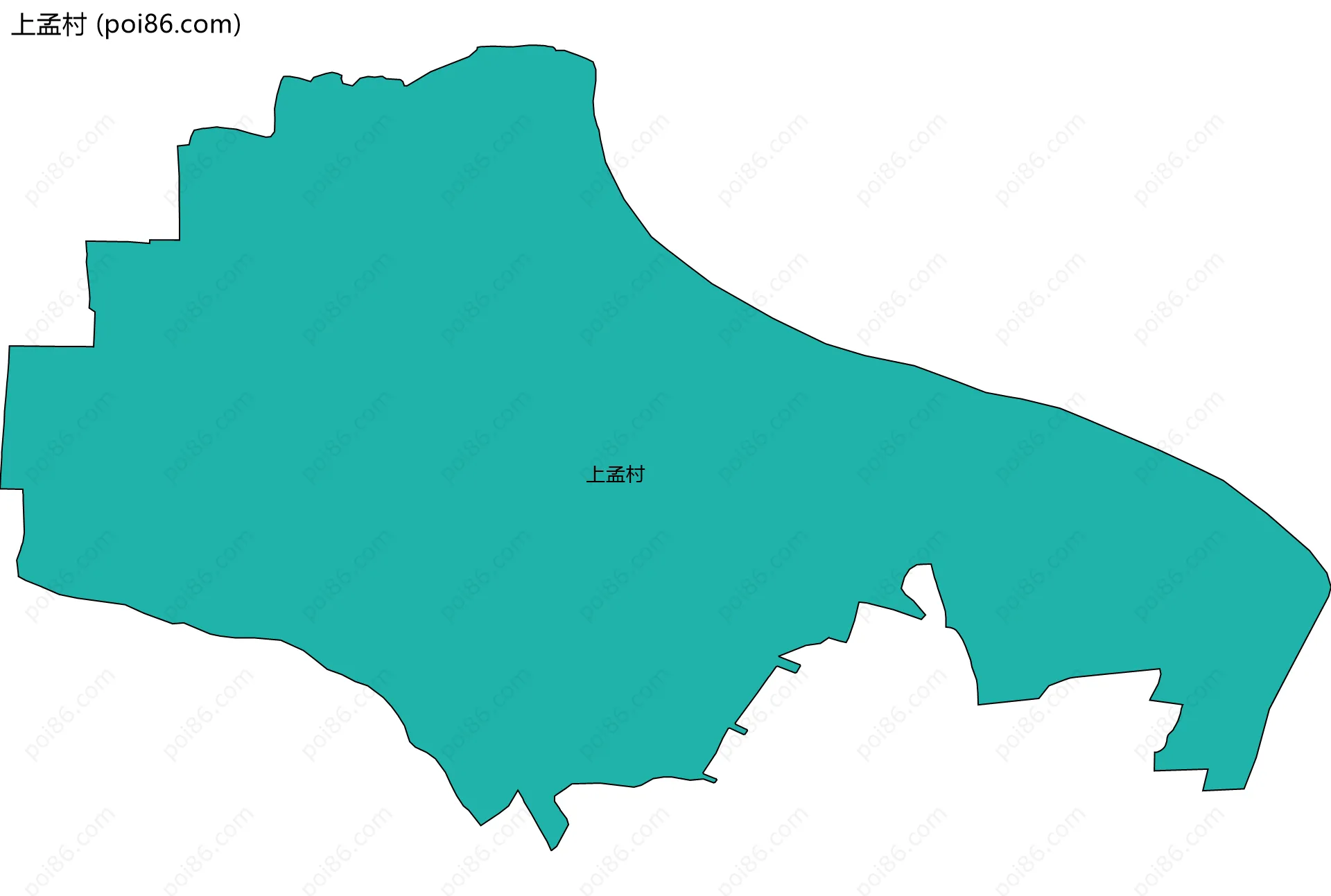 上孟村边界地图