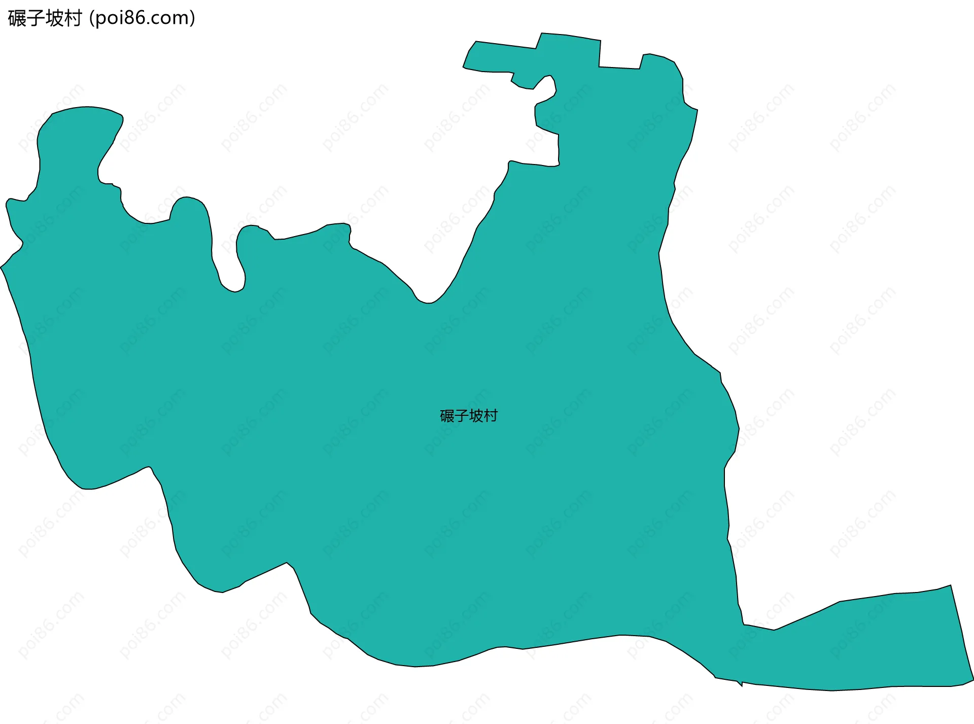 碾子坡村边界地图