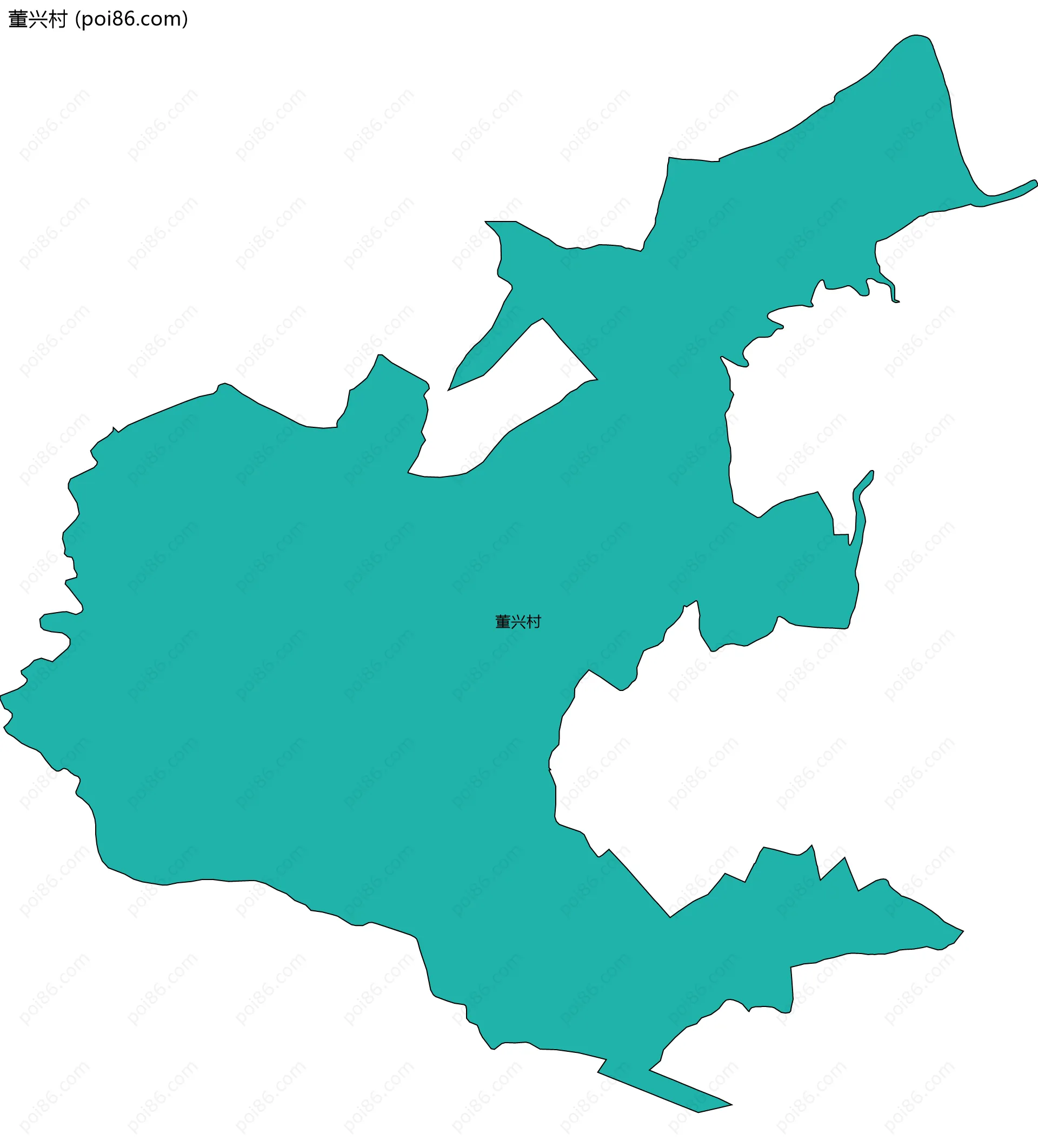 董兴村边界地图