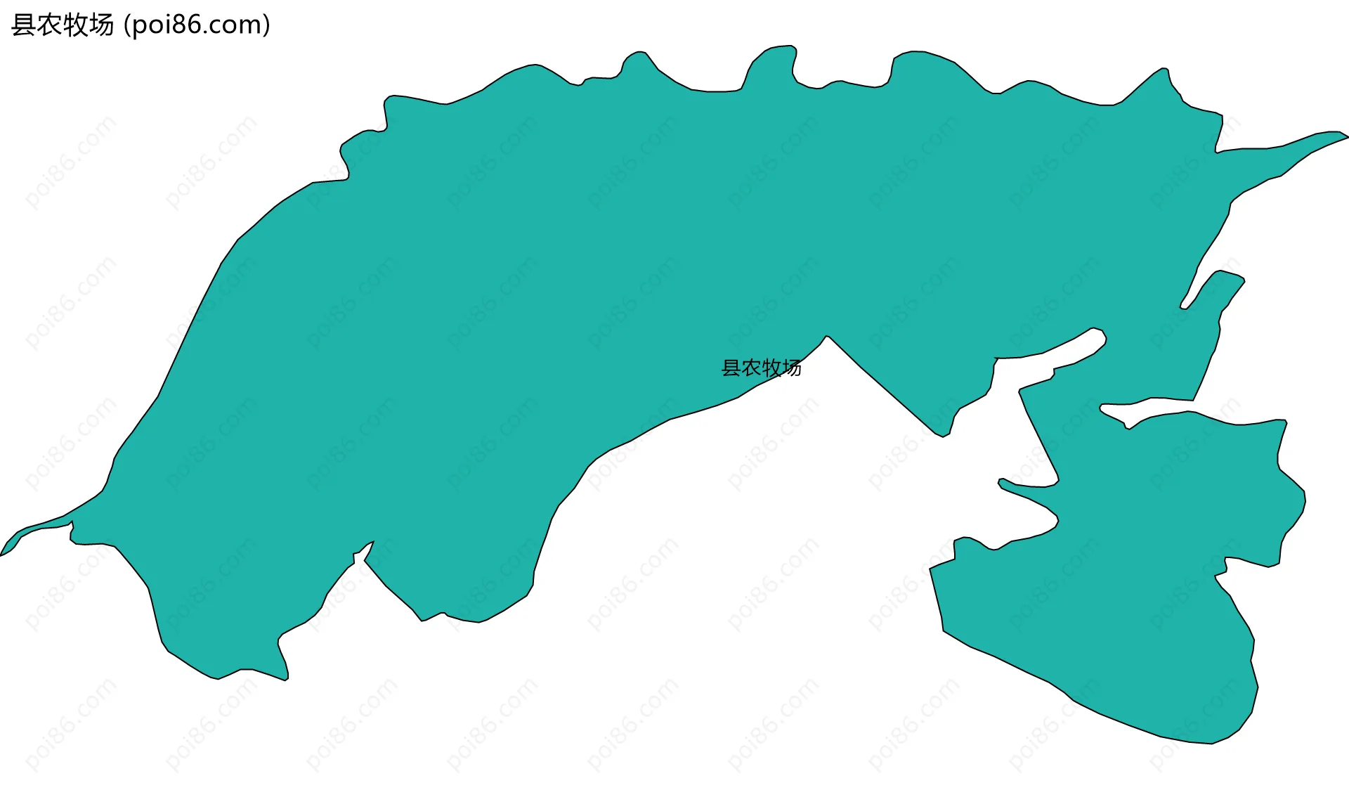 县农牧场边界地图