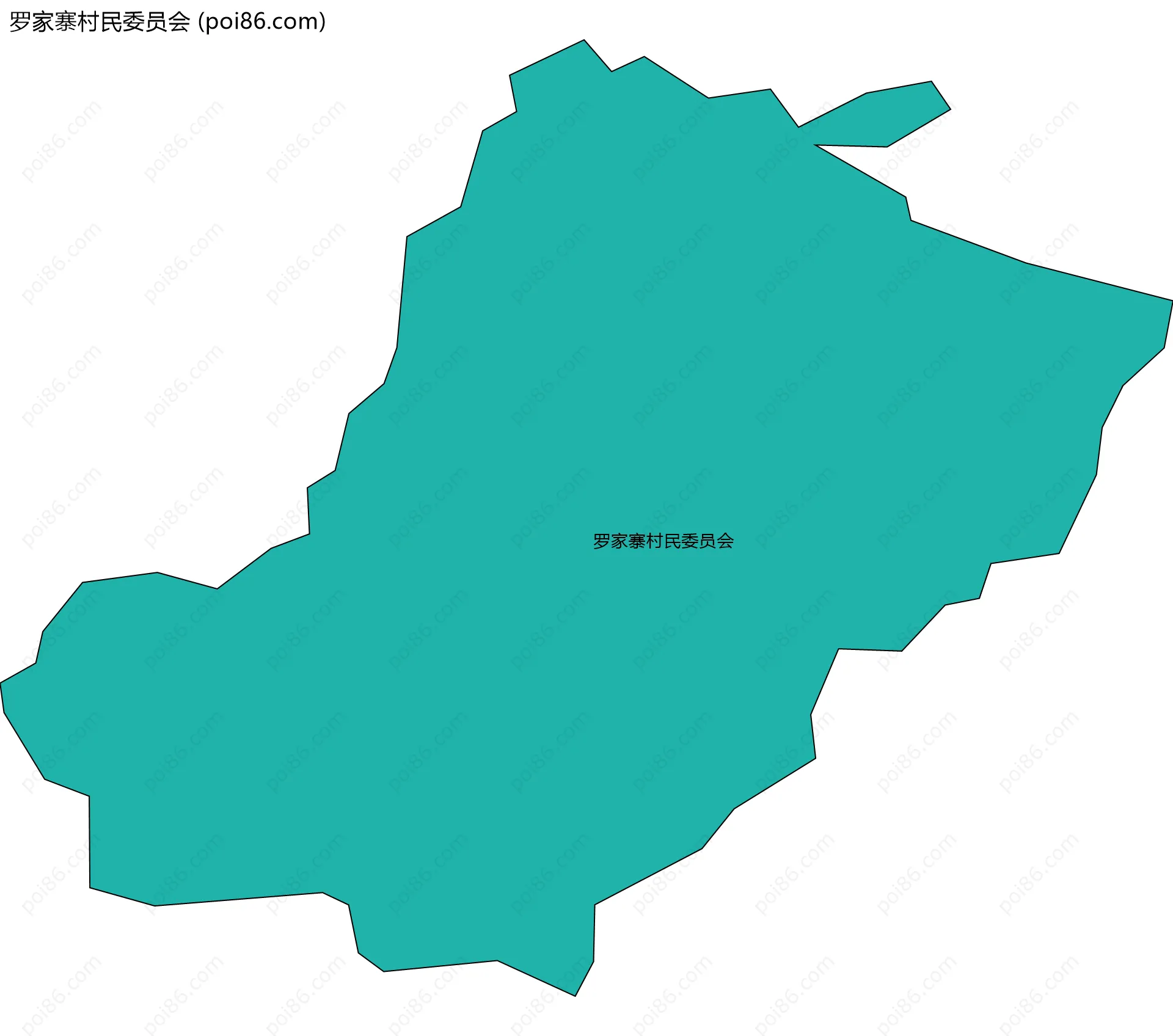 罗家寨村民委员会边界地图