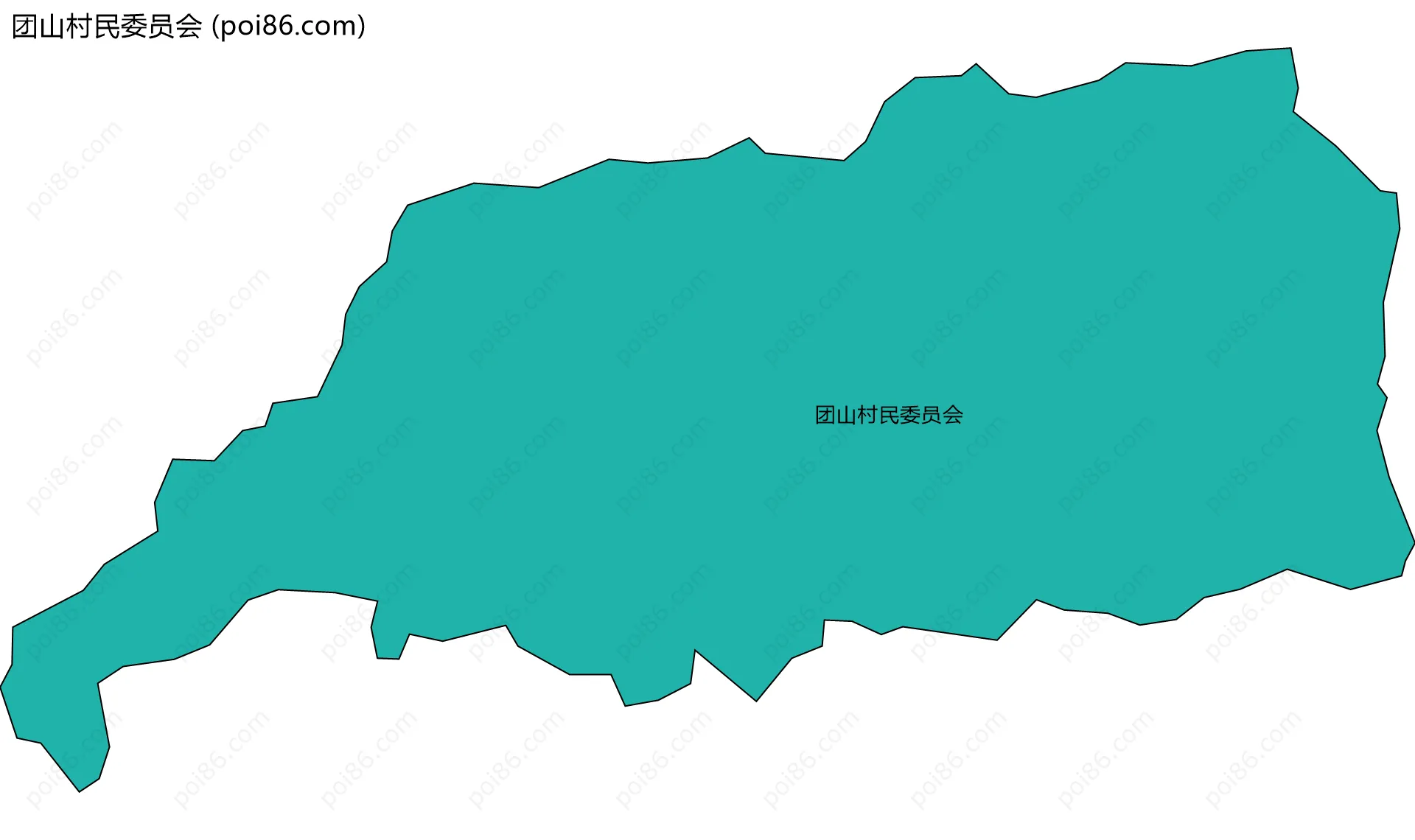 团山村民委员会边界地图