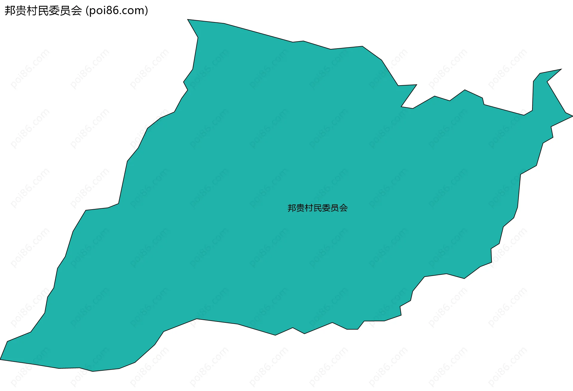 邦贵村民委员会边界地图