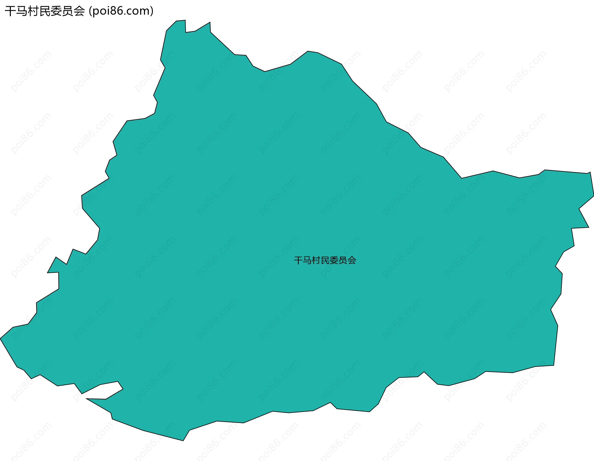 干马村民委员会边界地图