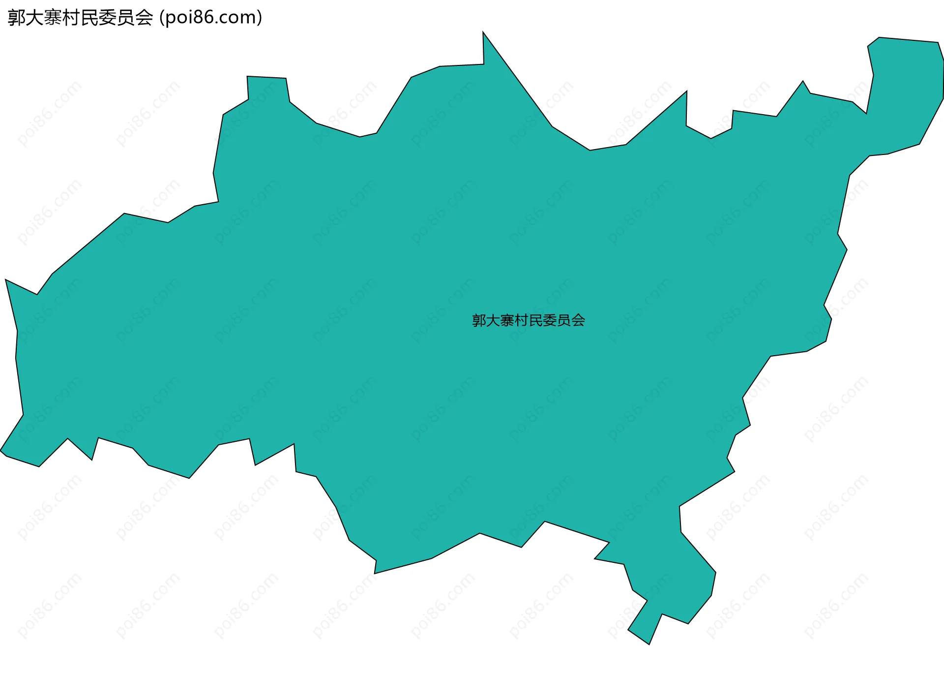 郭大寨村民委员会边界地图