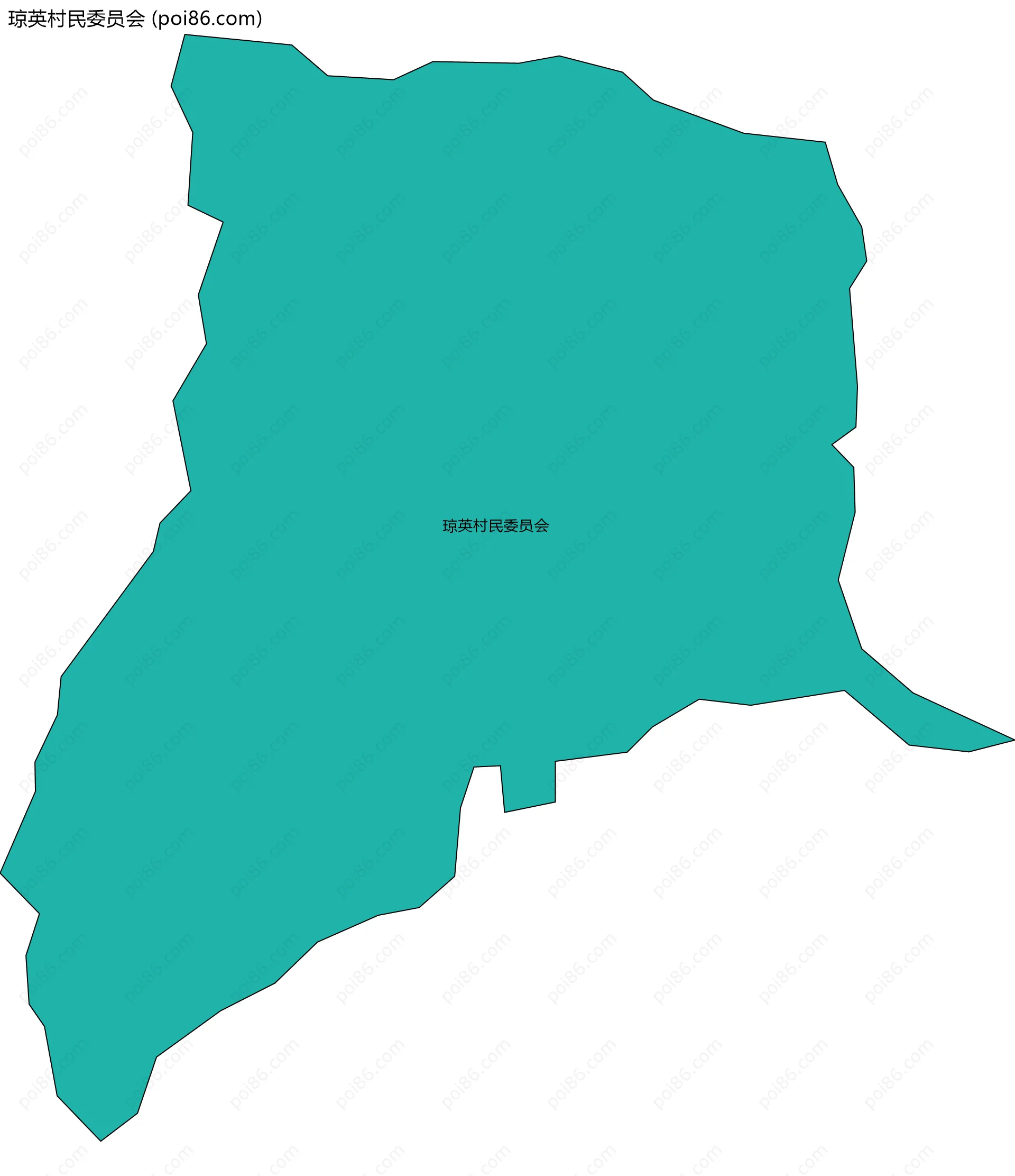 琼英村民委员会边界地图