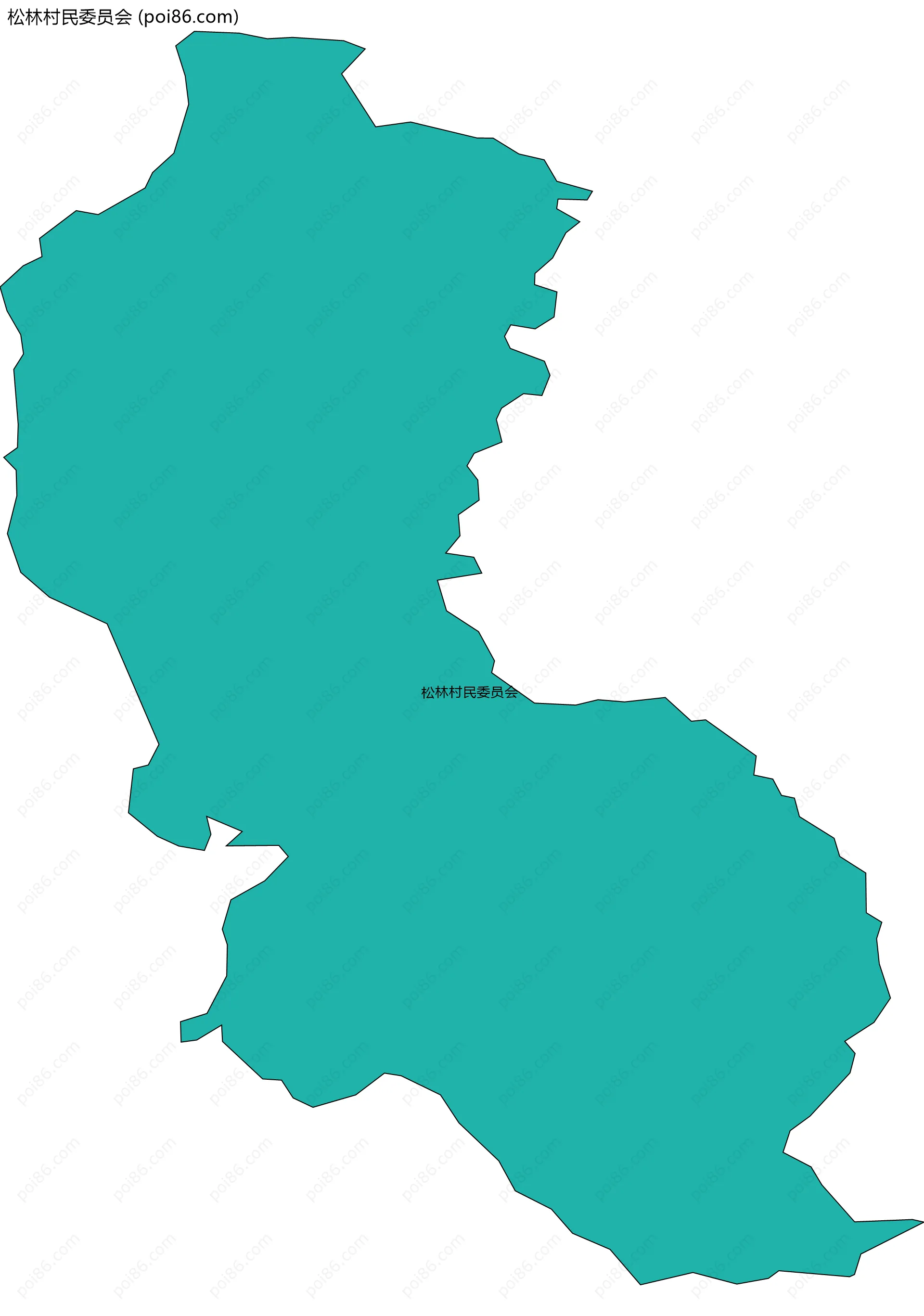 松林村民委员会边界地图