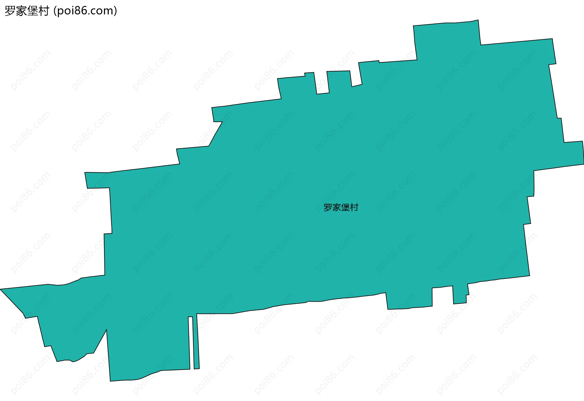 罗家堡村边界地图