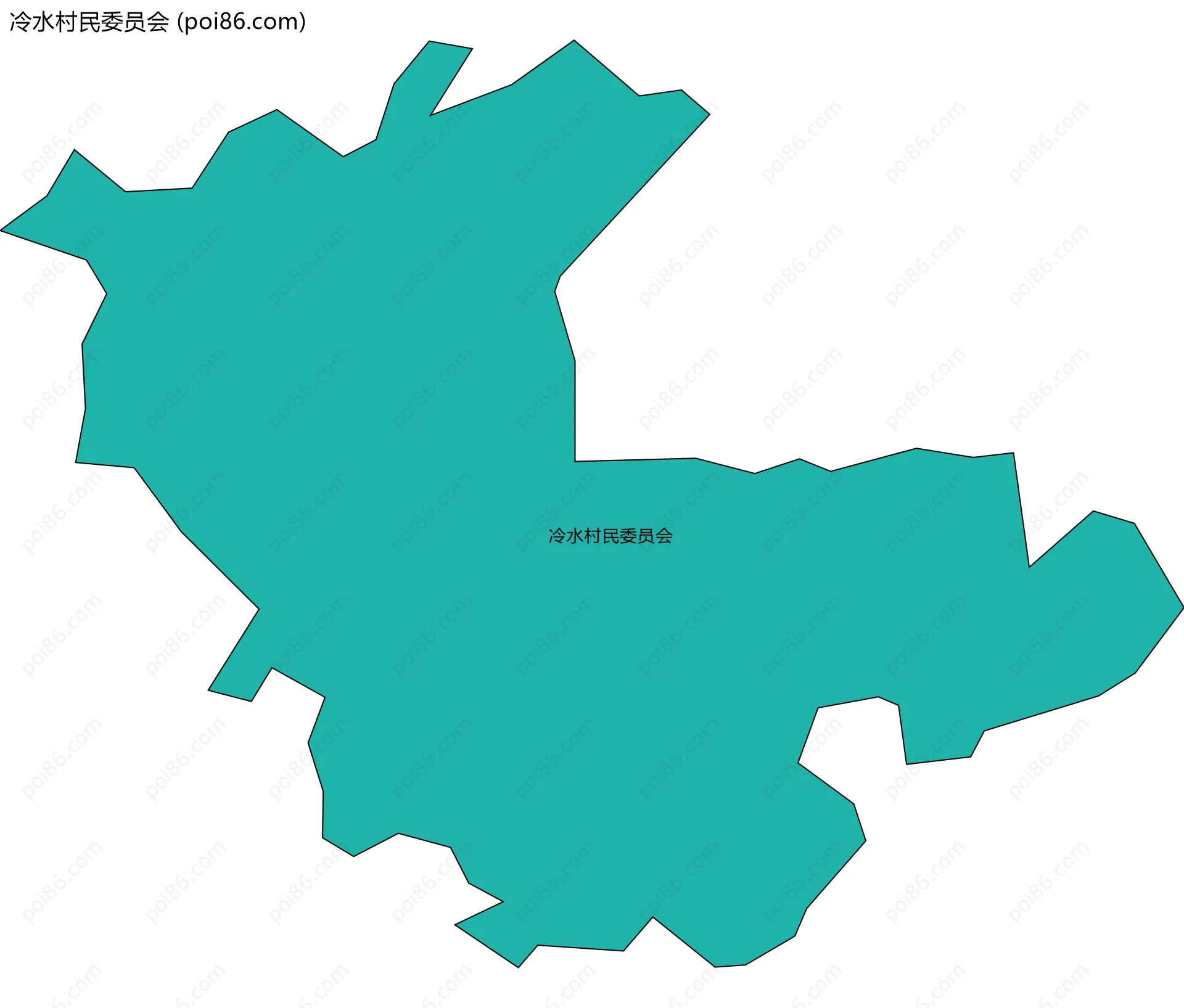 冷水村民委员会边界地图