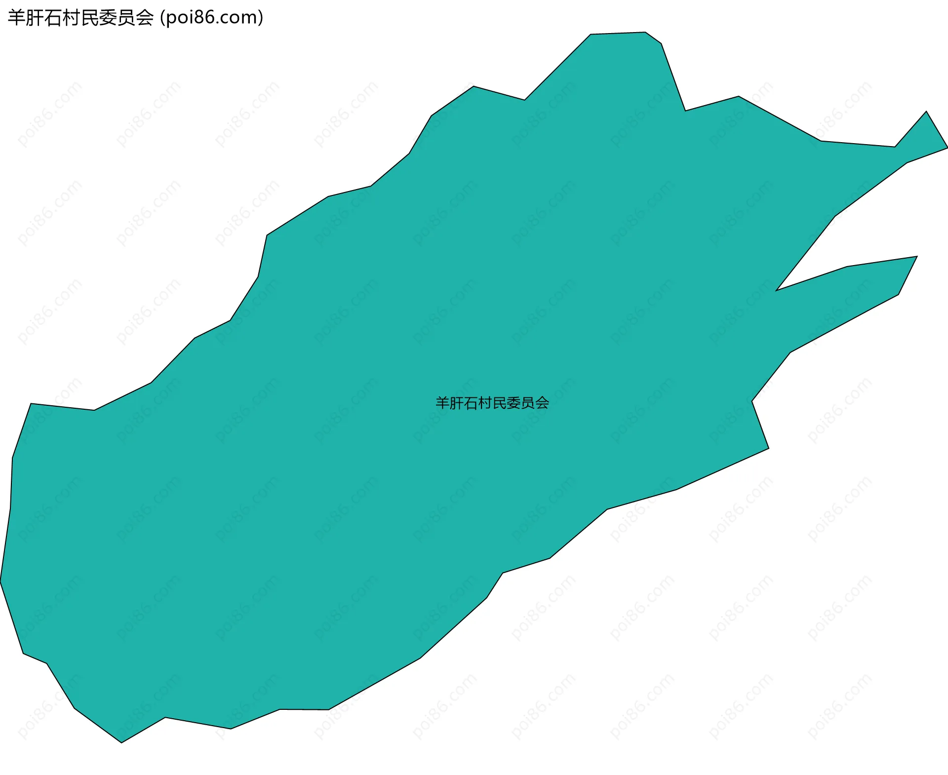 羊肝石村民委员会边界地图