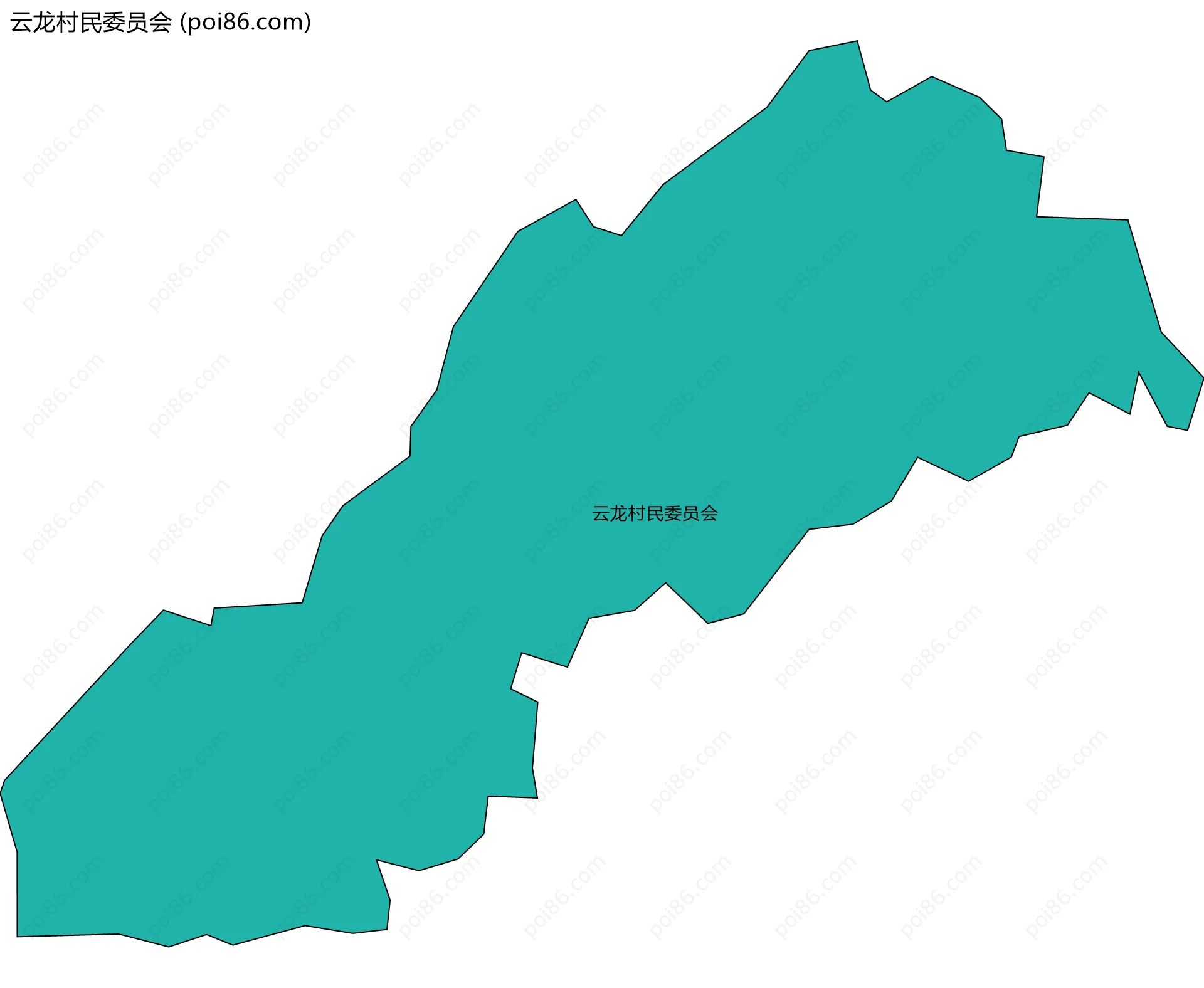云龙村民委员会边界地图
