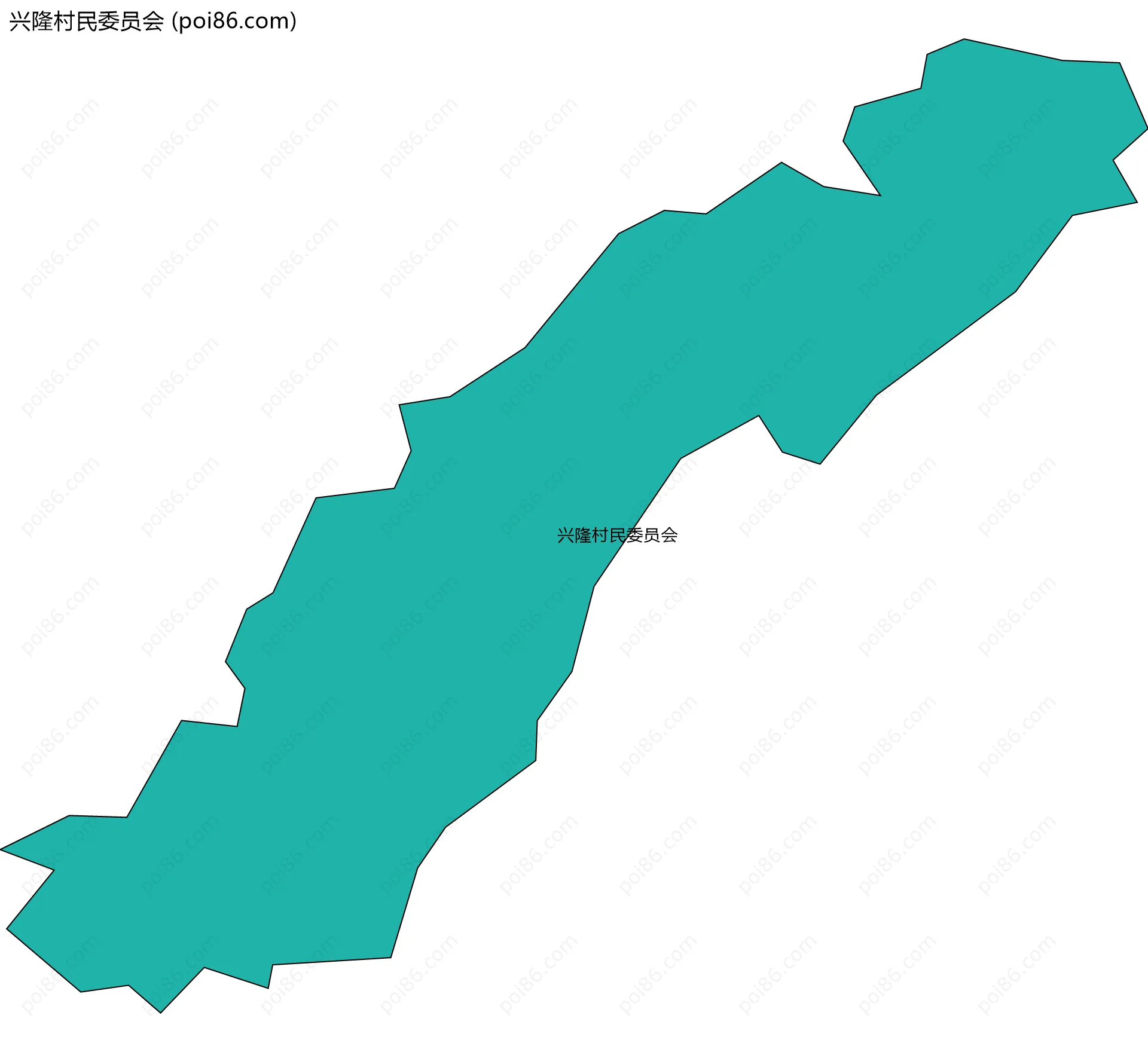 兴隆村民委员会边界地图