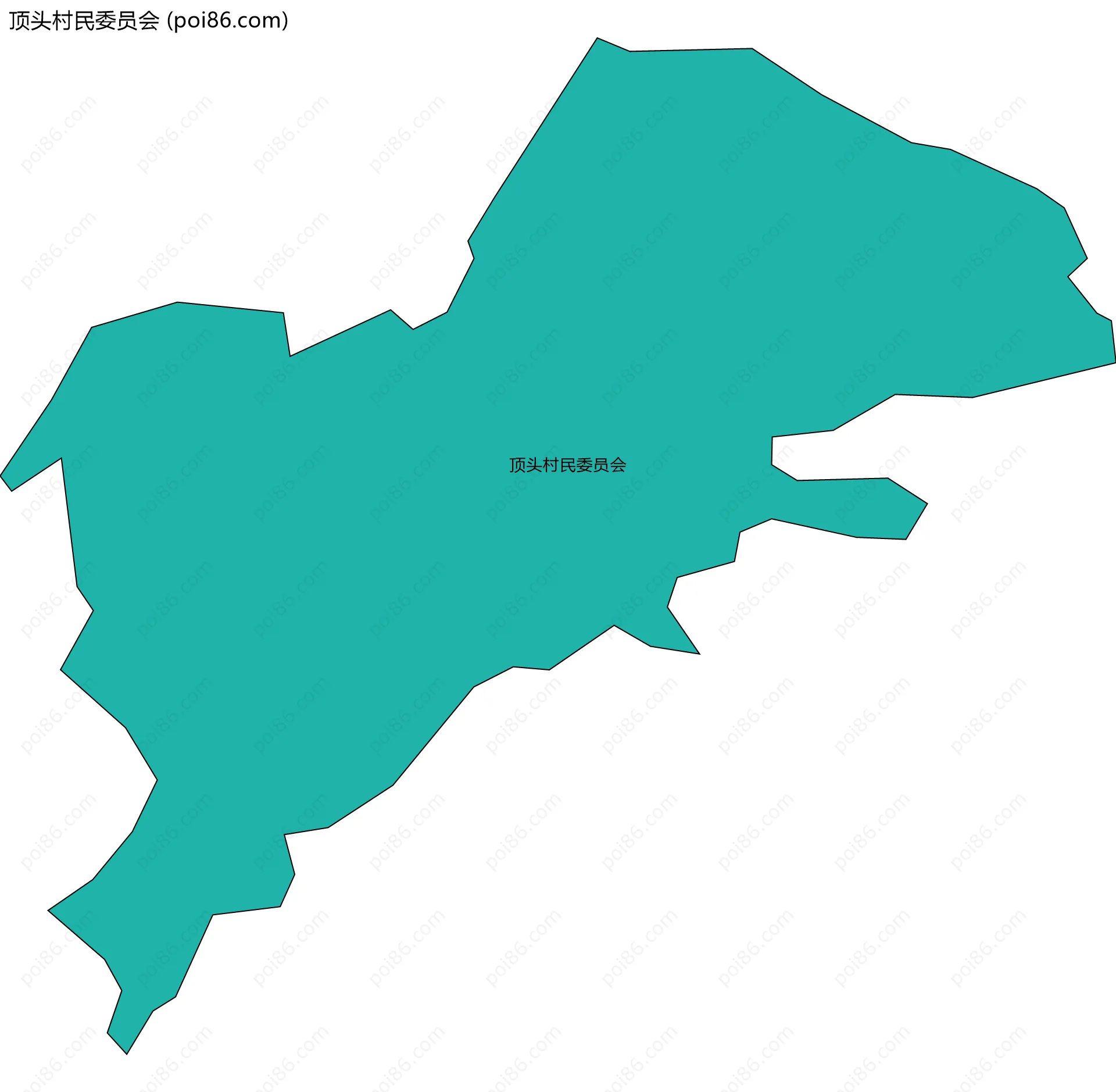 顶头村民委员会边界地图