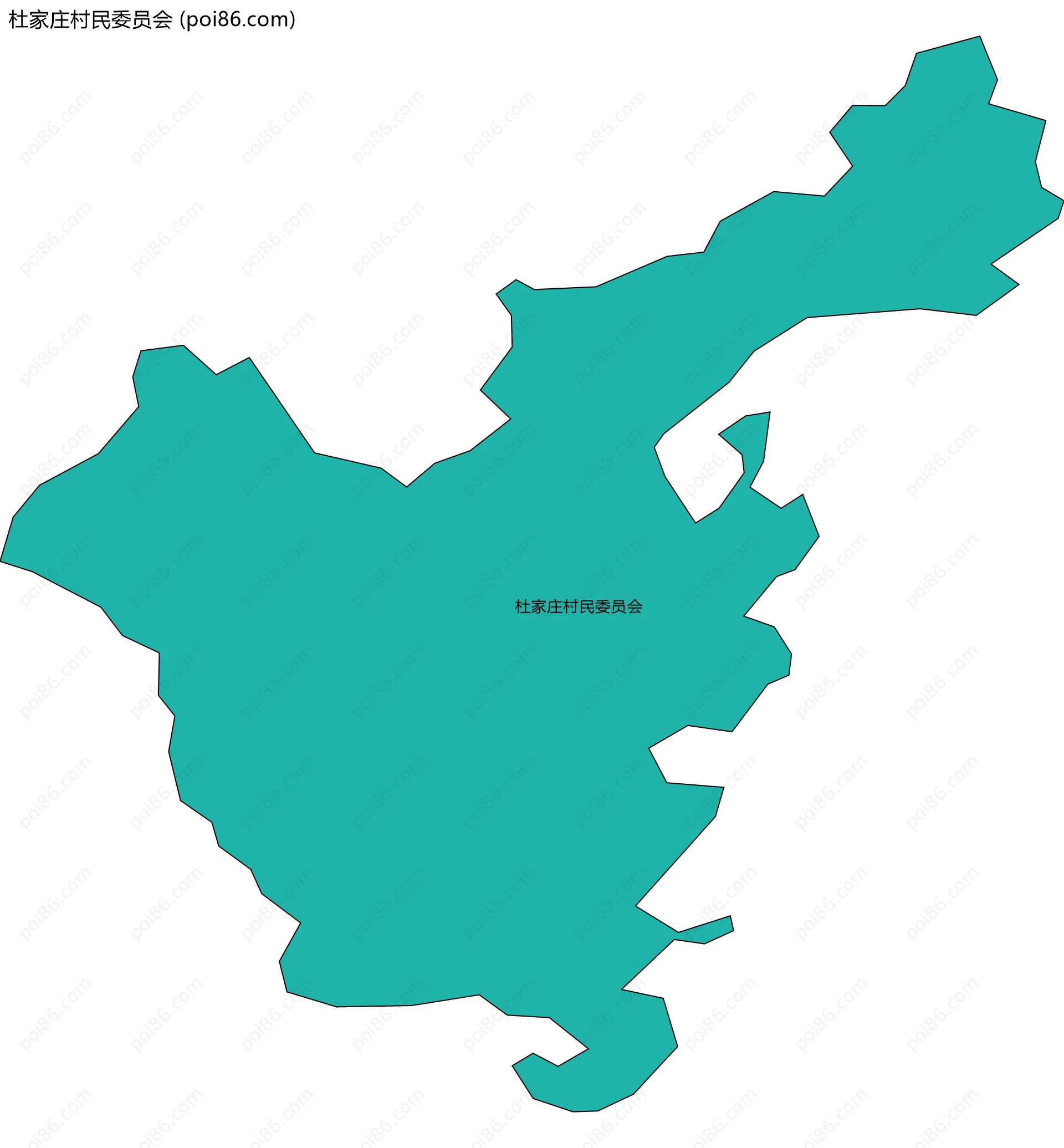 杜家庄村民委员会边界地图