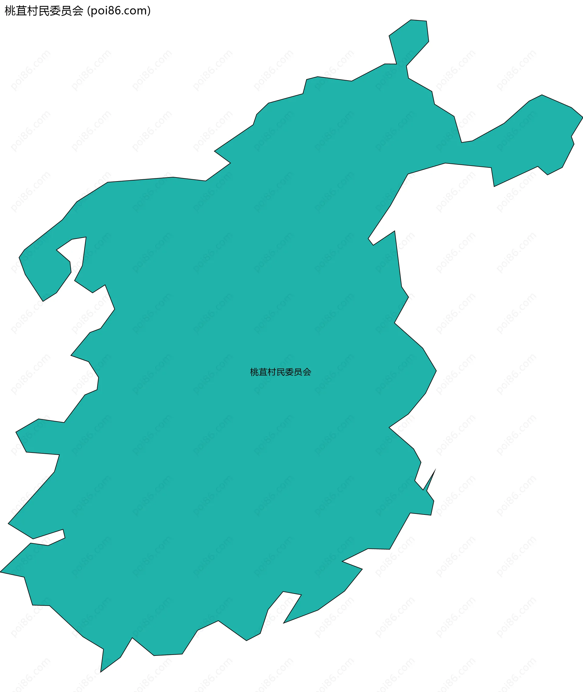 桃苴村民委员会边界地图