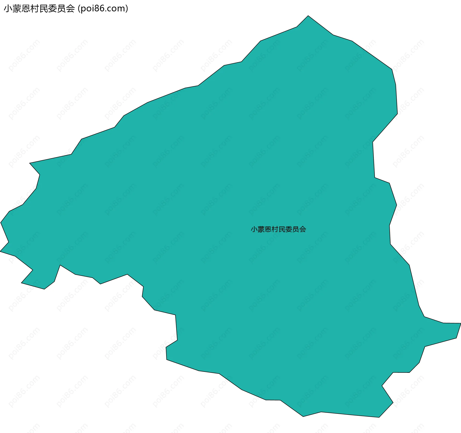 小蒙恩村民委员会边界地图