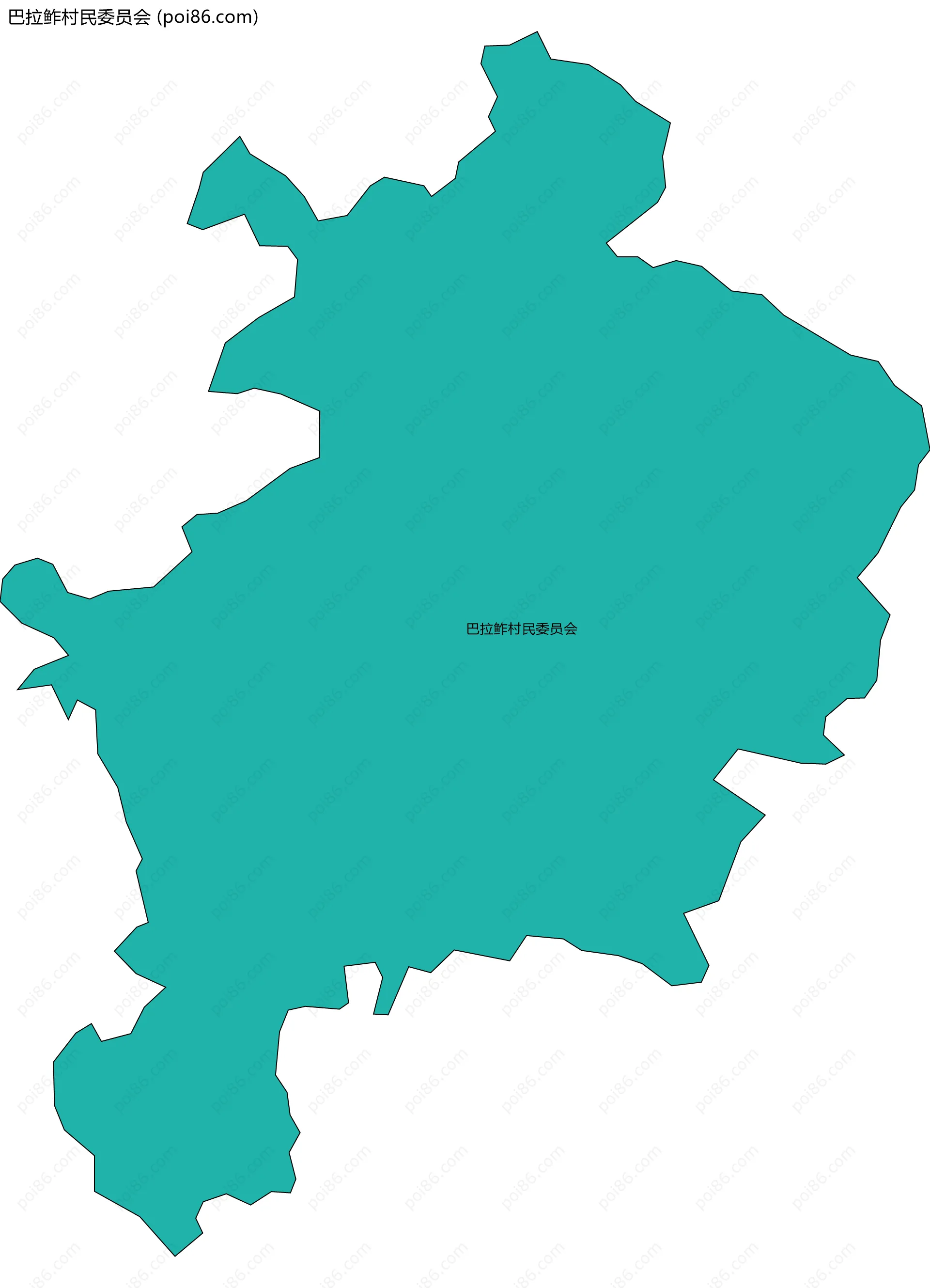 巴拉鲊村民委员会边界地图