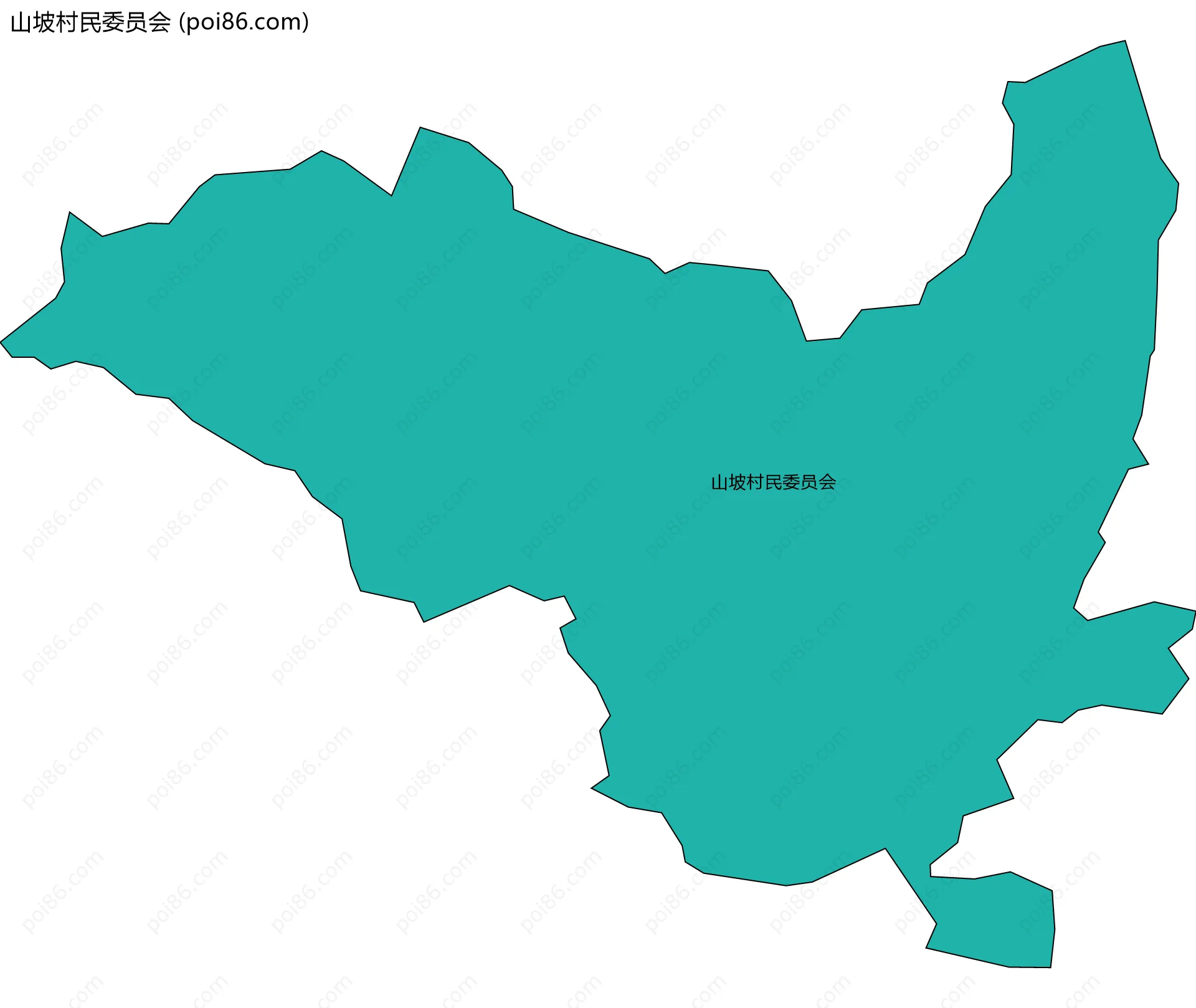 山坡村民委员会边界地图