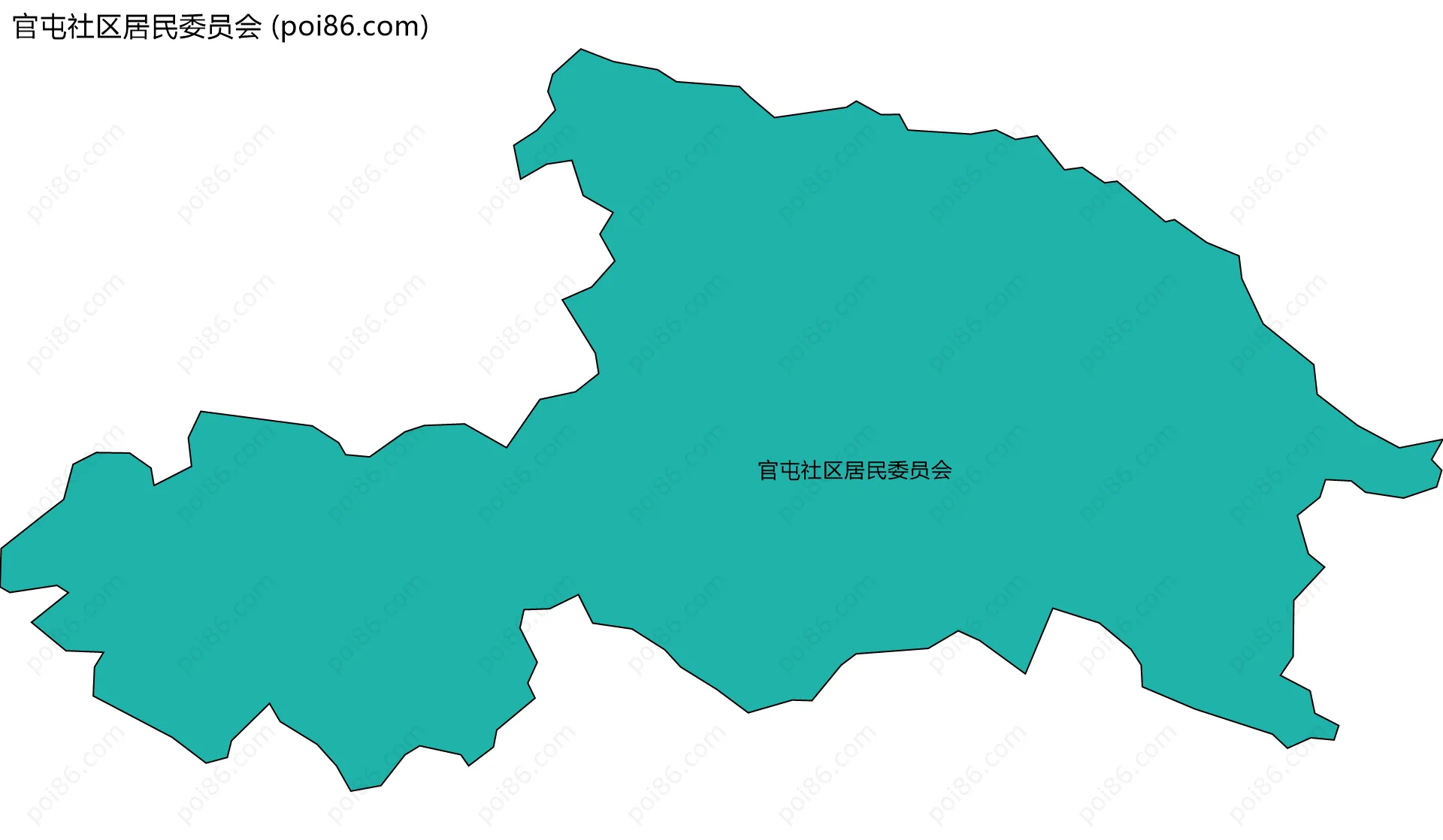 官屯社区居民委员会边界地图