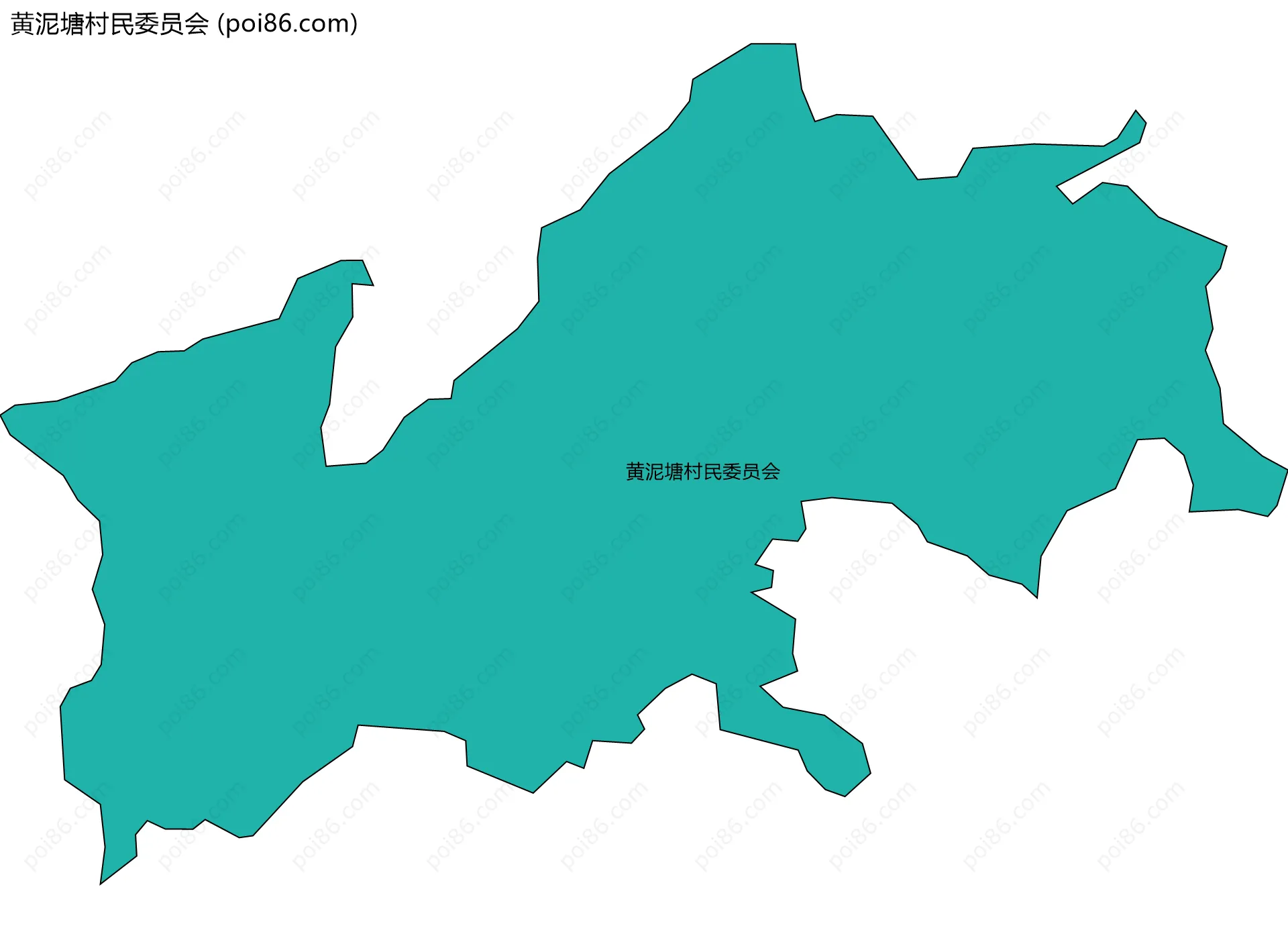 黄泥塘村民委员会边界地图