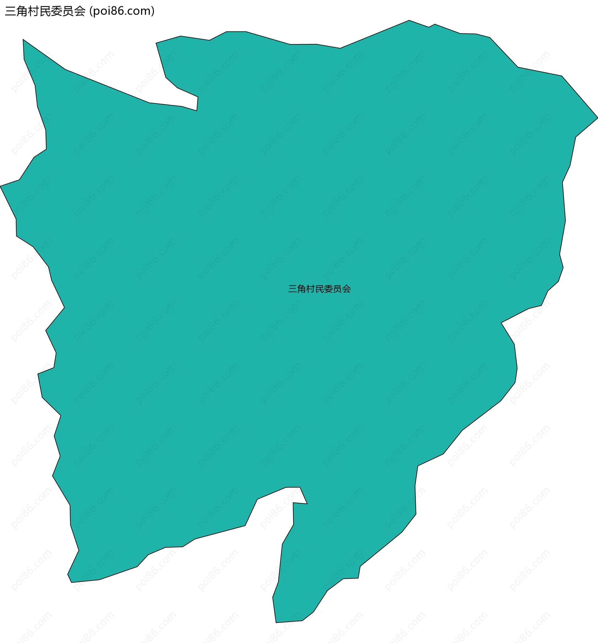 三角村民委员会边界地图