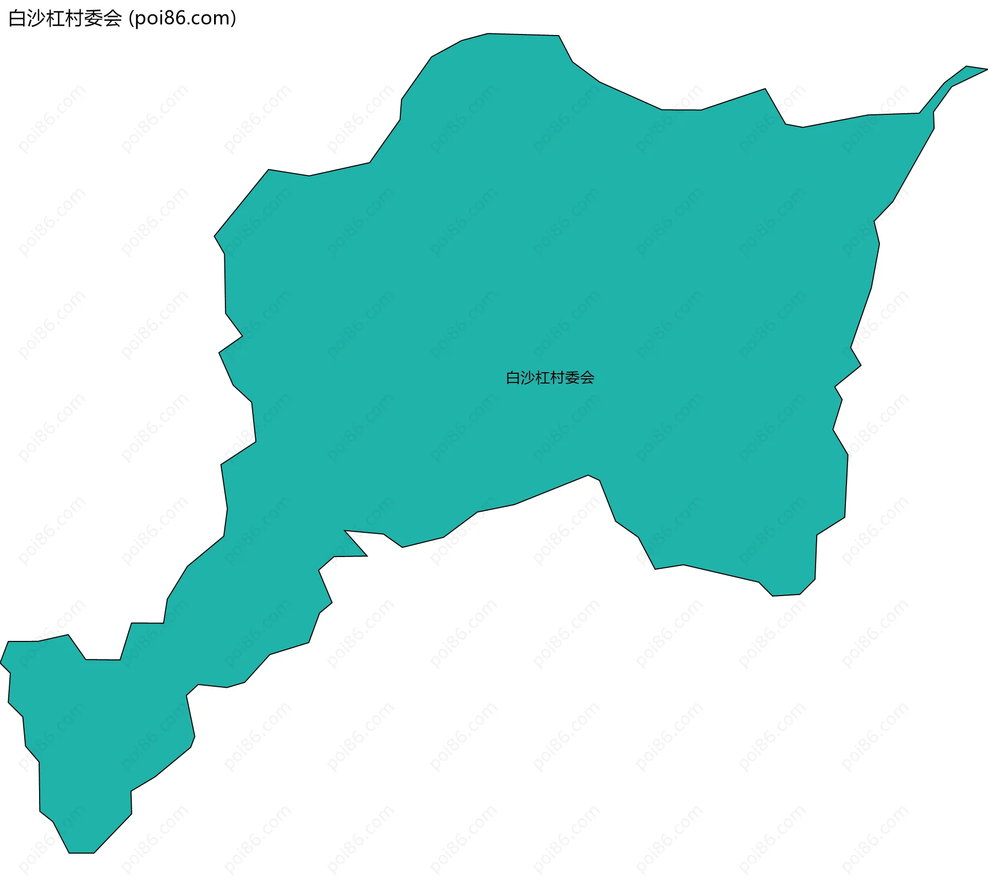 白沙杠村委会边界地图