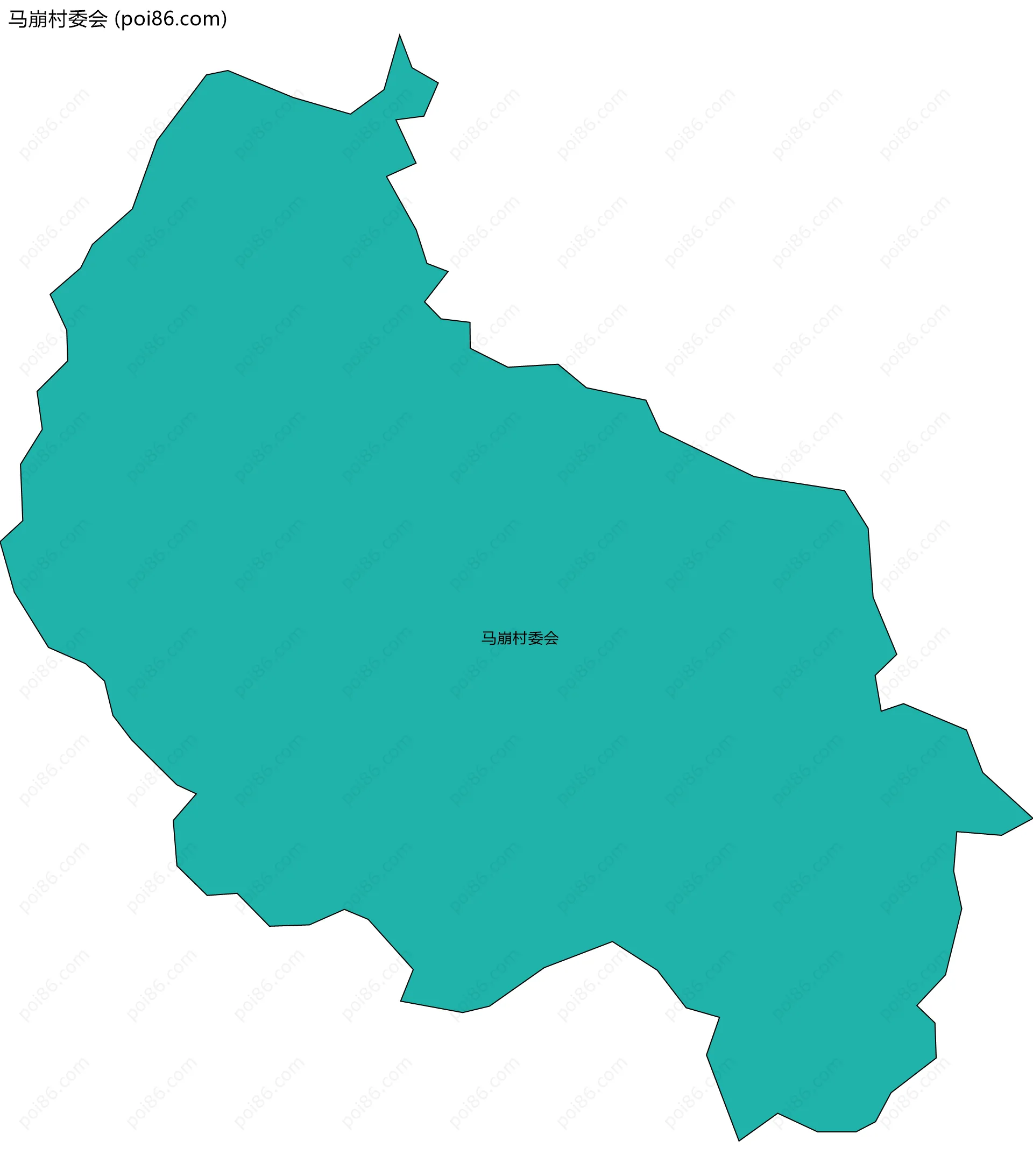 马崩村委会边界地图