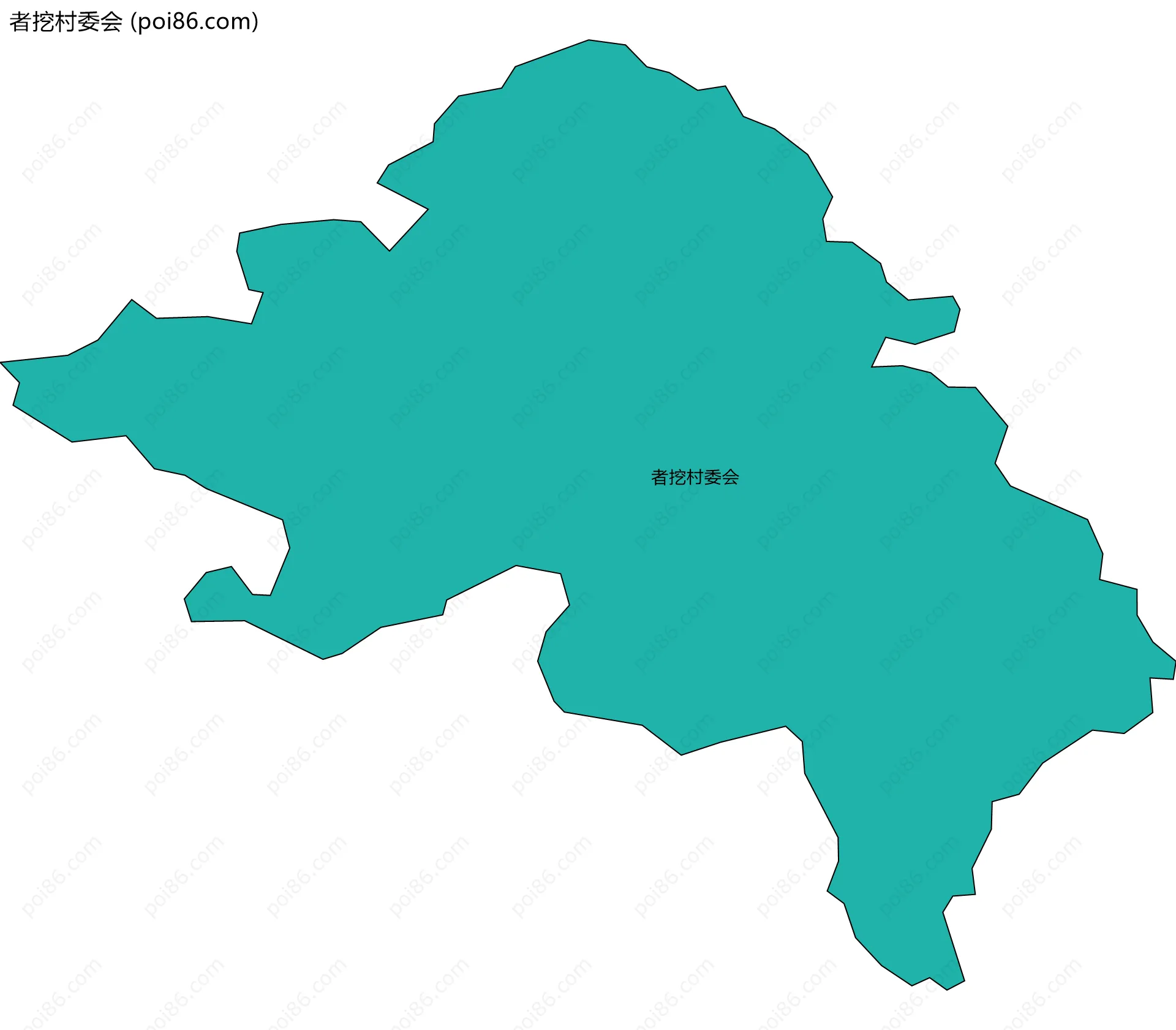 者挖村委会边界地图