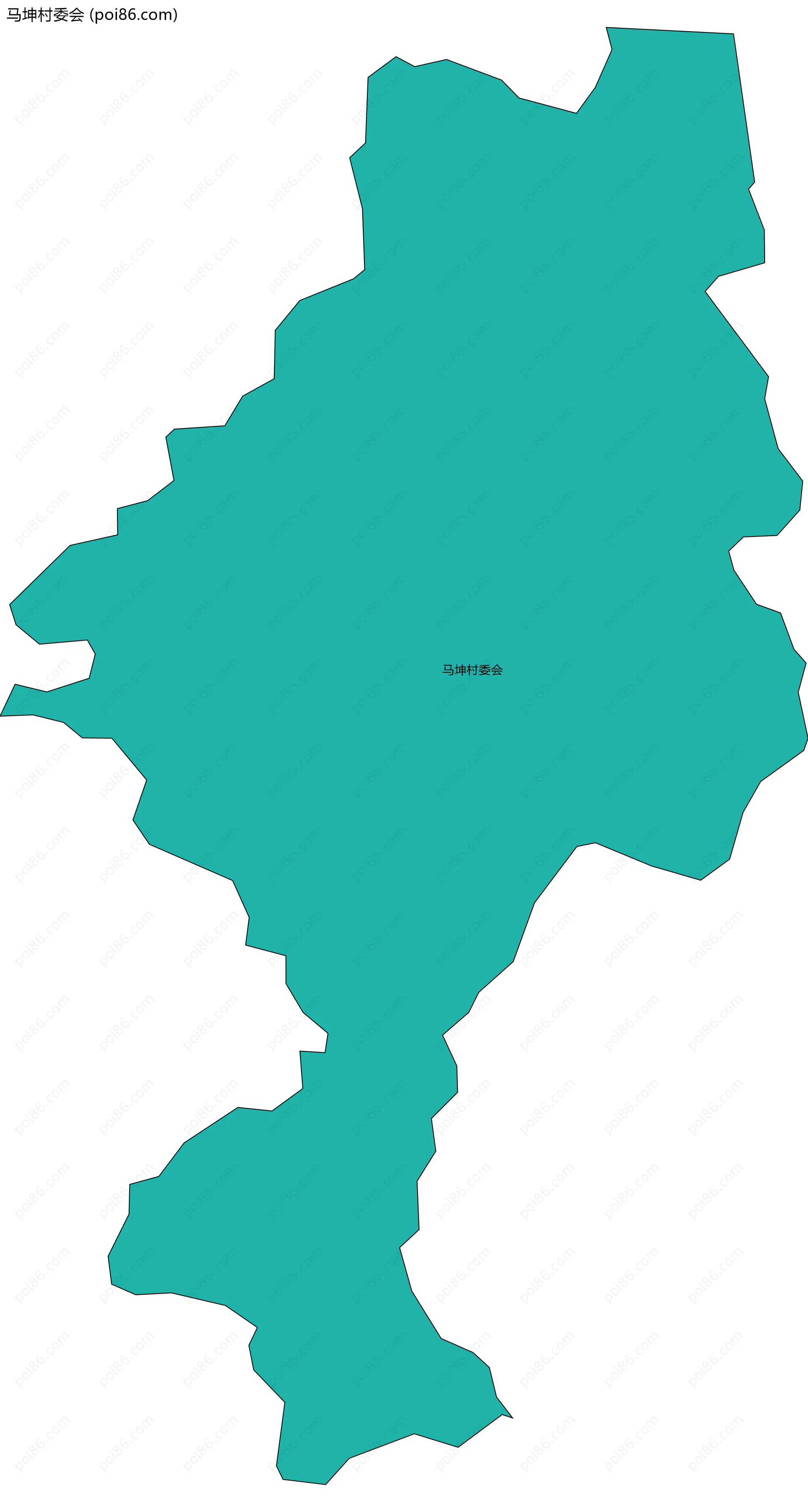 马坤村委会边界地图