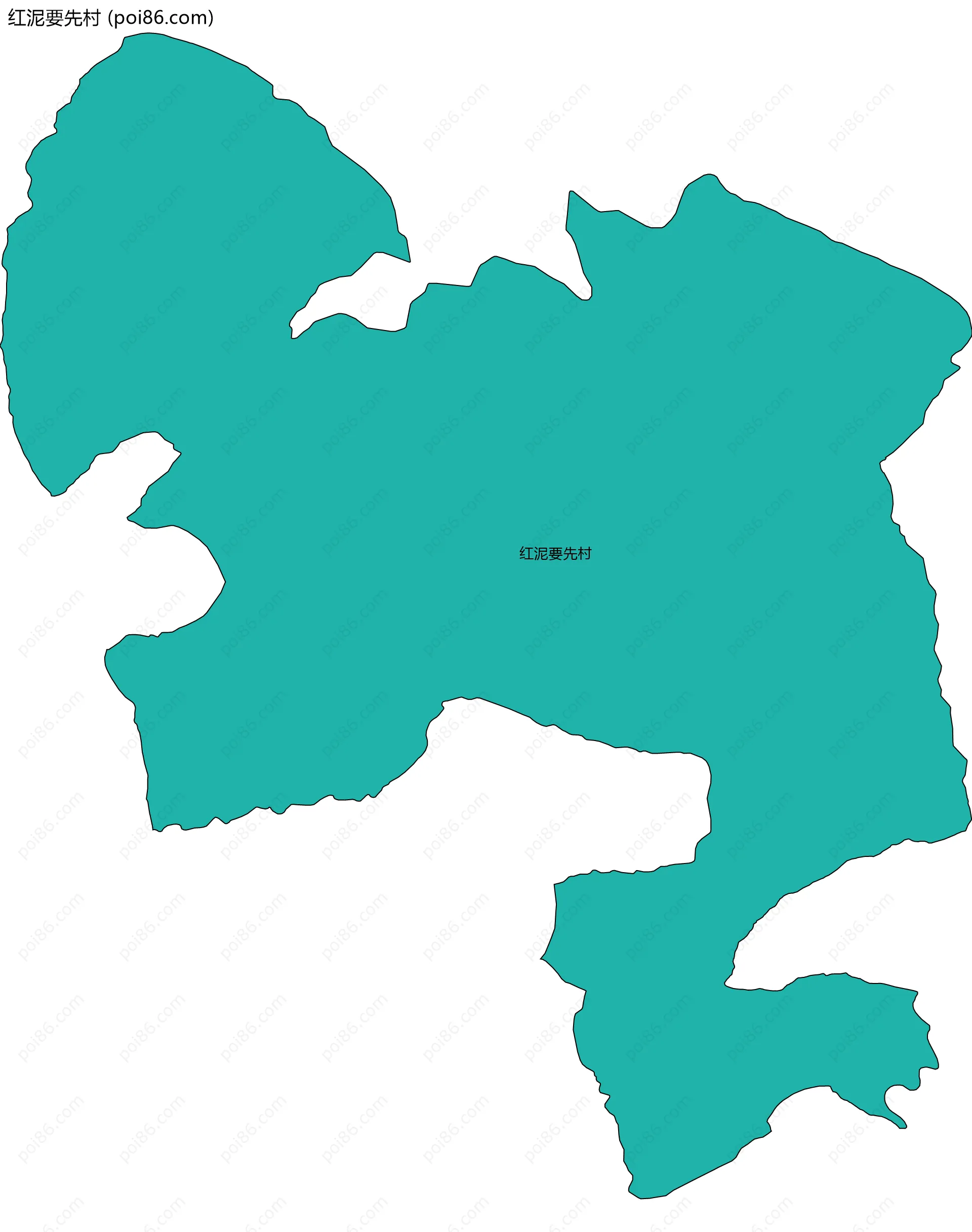 红泥要先村边界地图