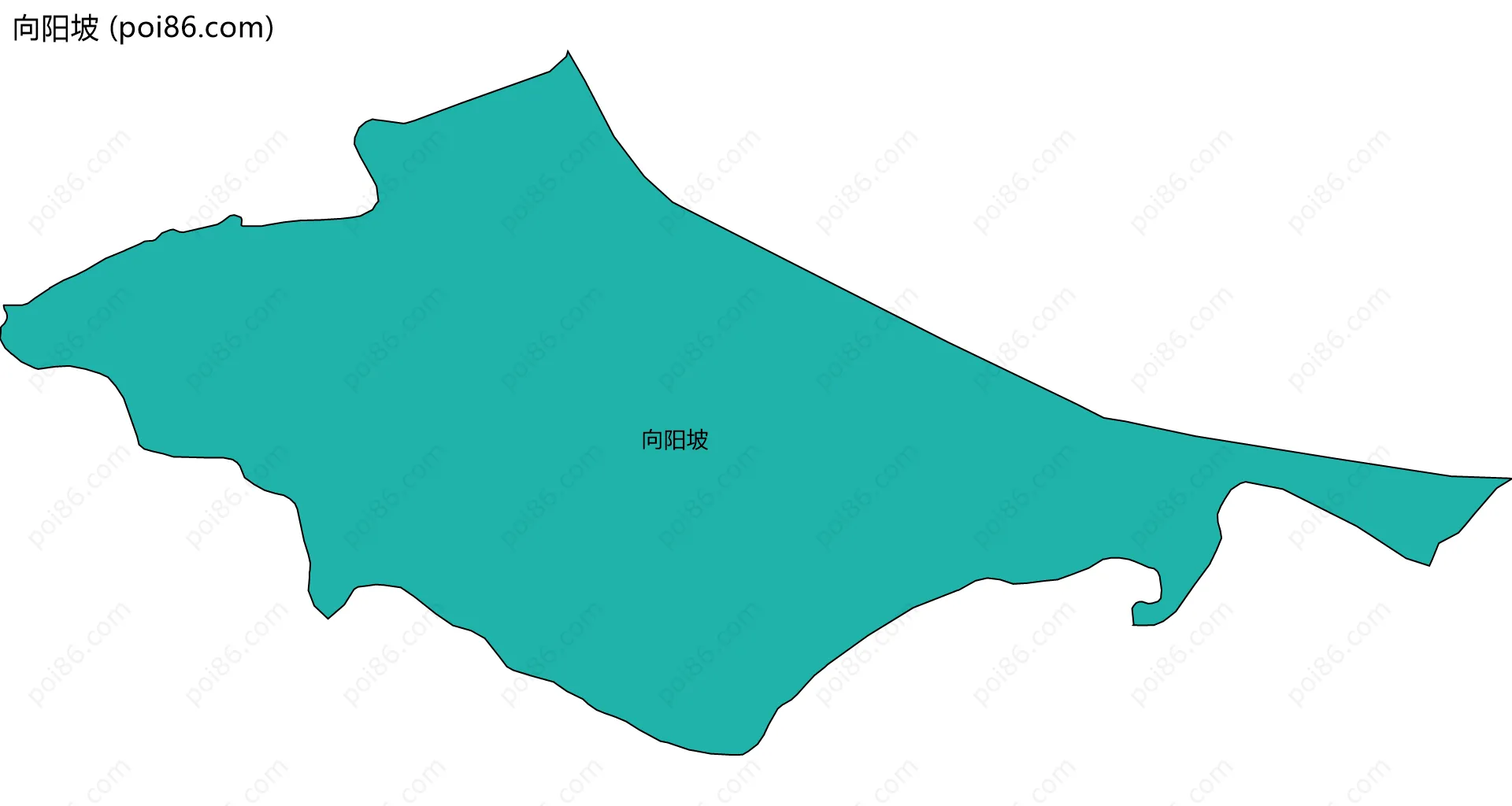 向阳坡边界地图
