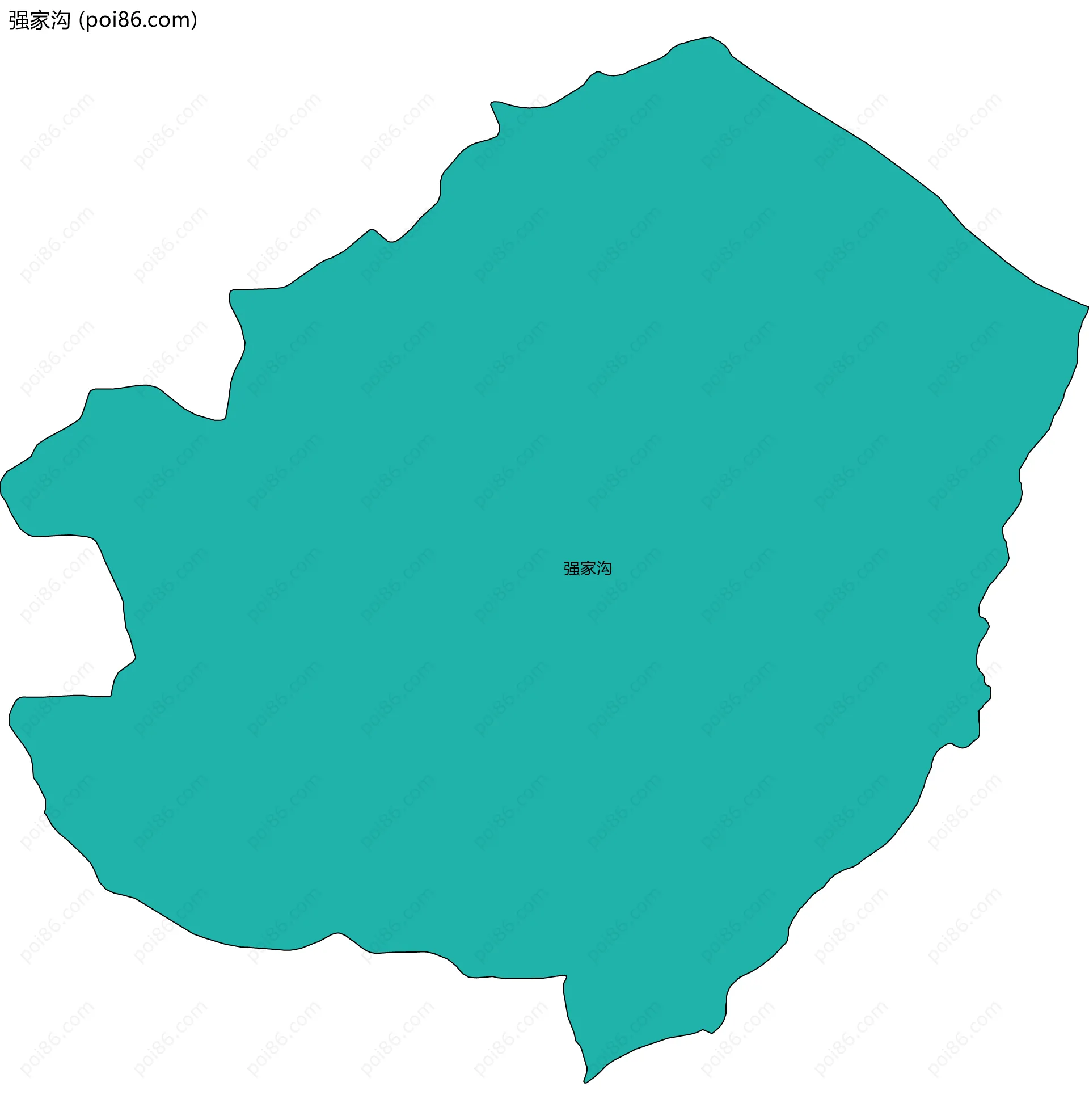 强家沟边界地图