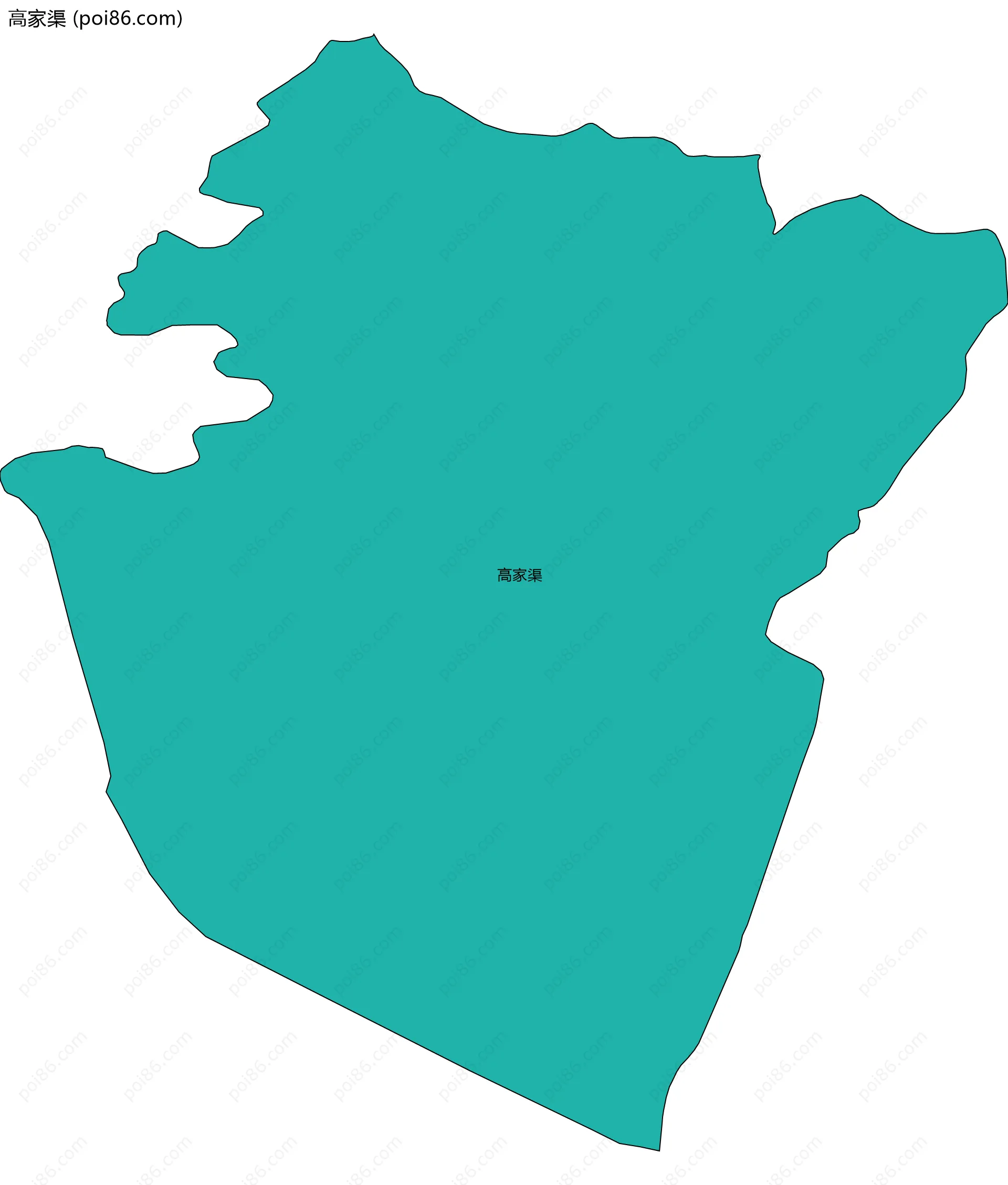 高家渠边界地图