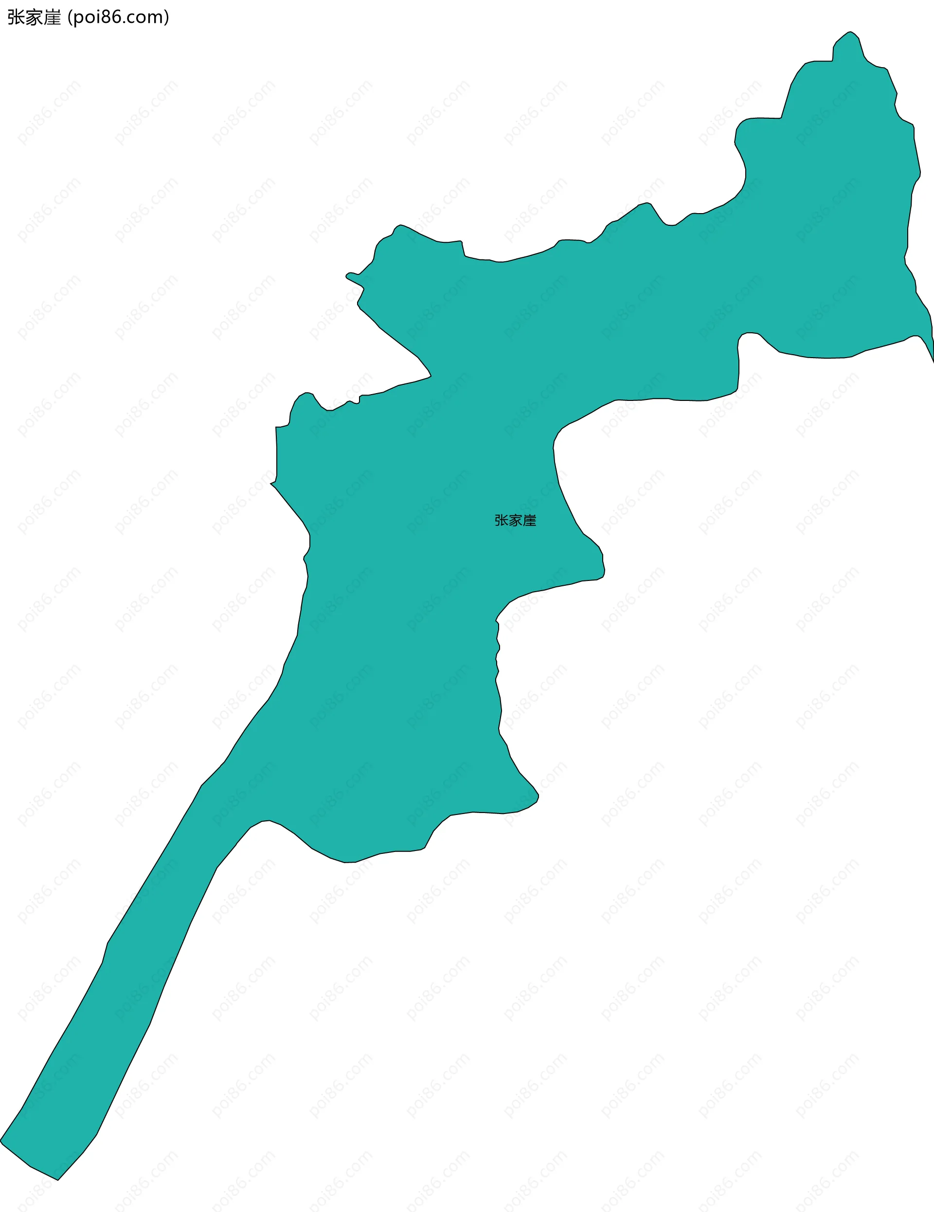 张家崖边界地图