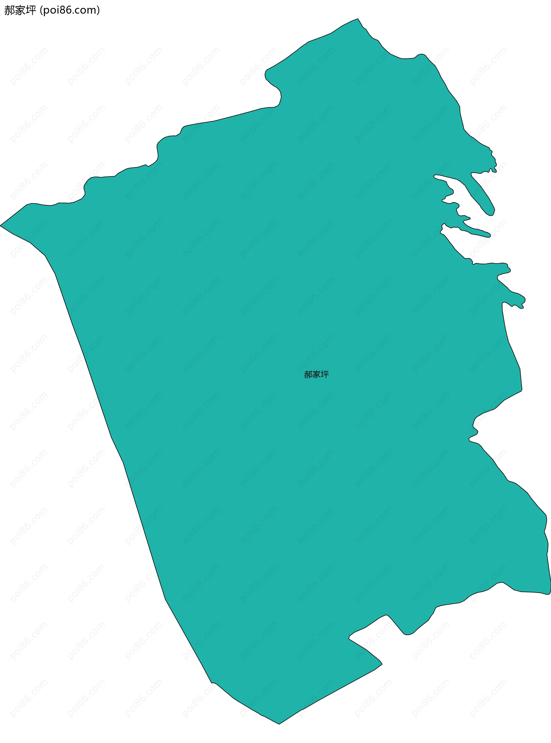 郝家坪边界地图