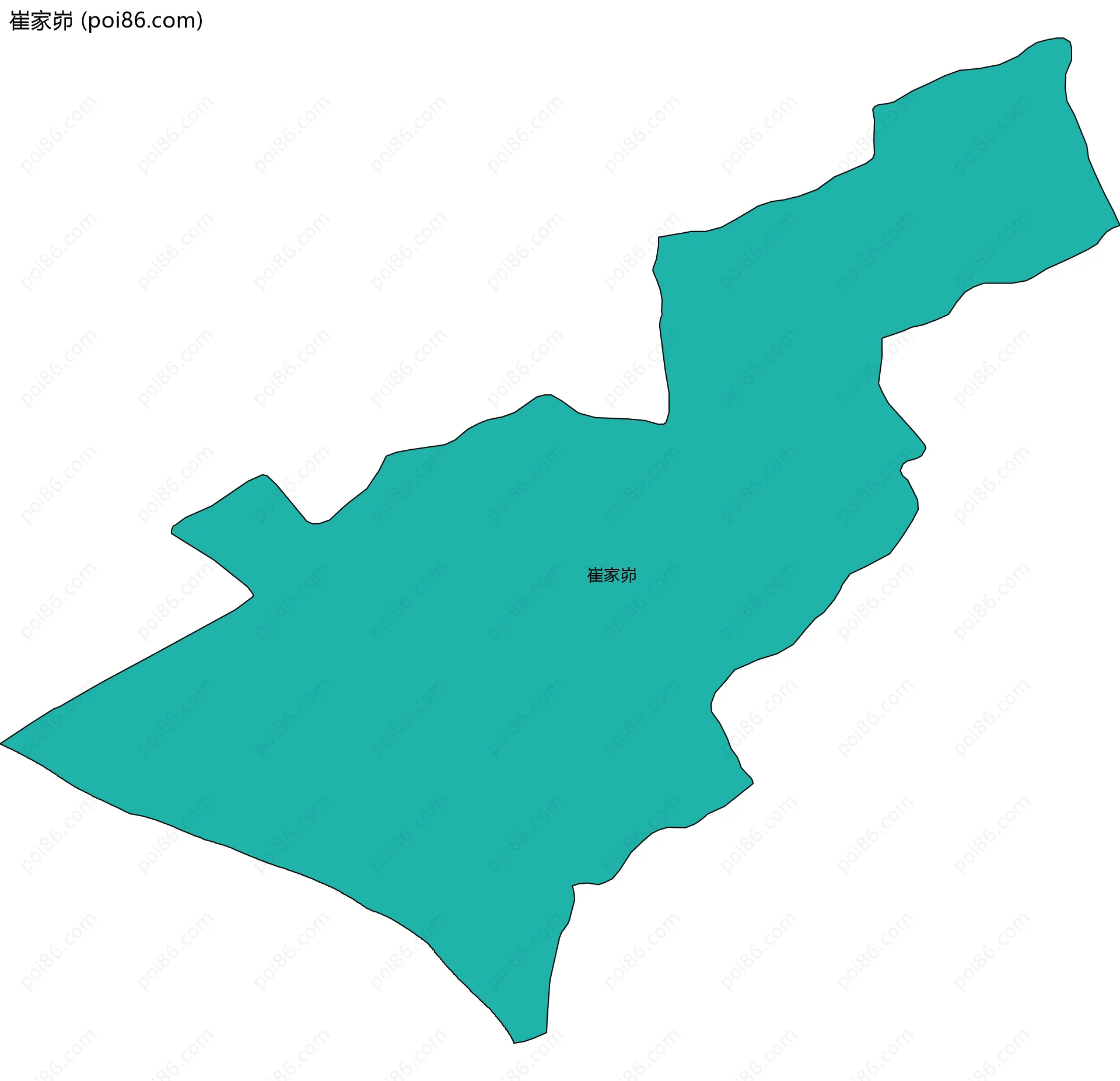 崔家峁边界地图