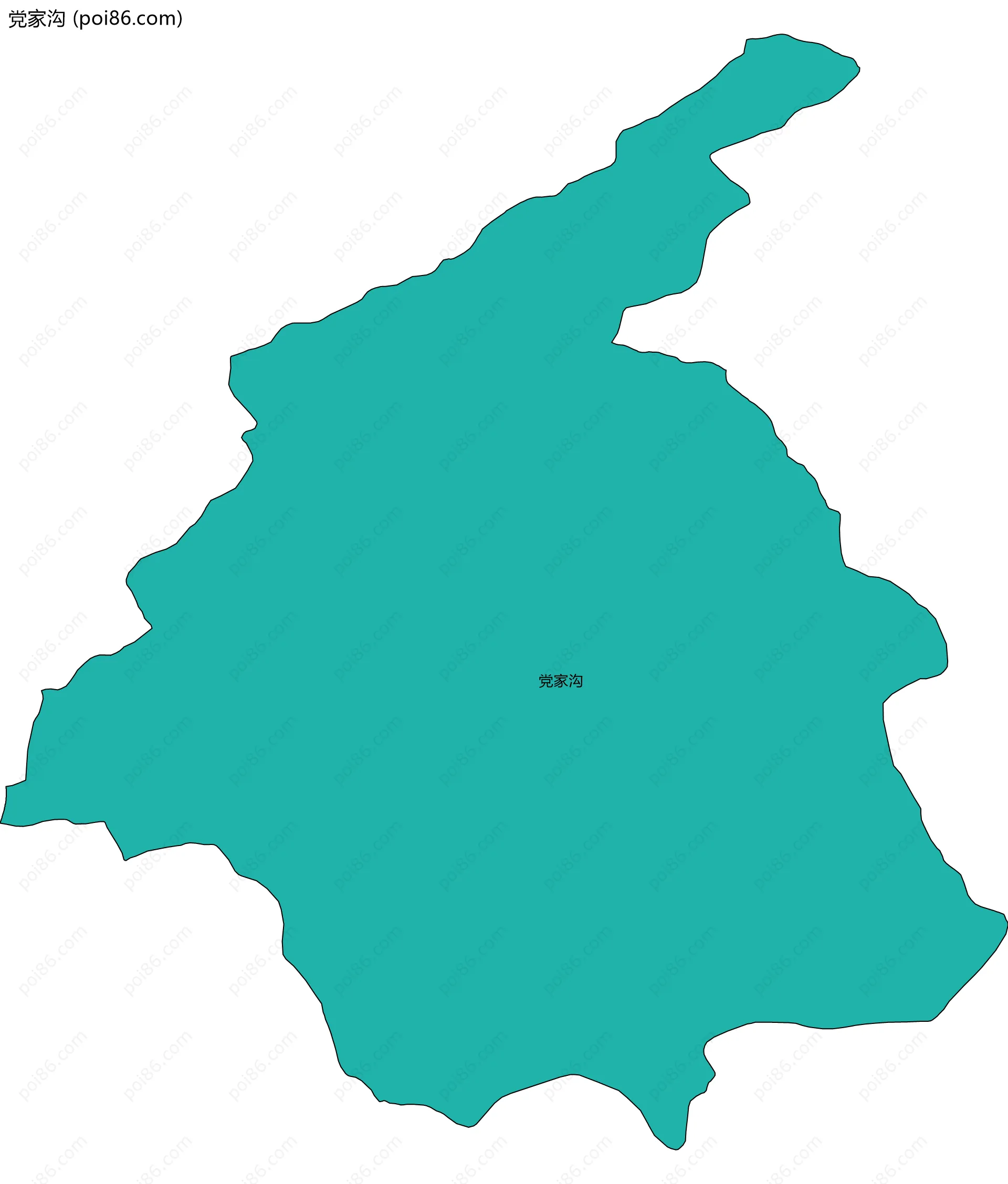 党家沟边界地图