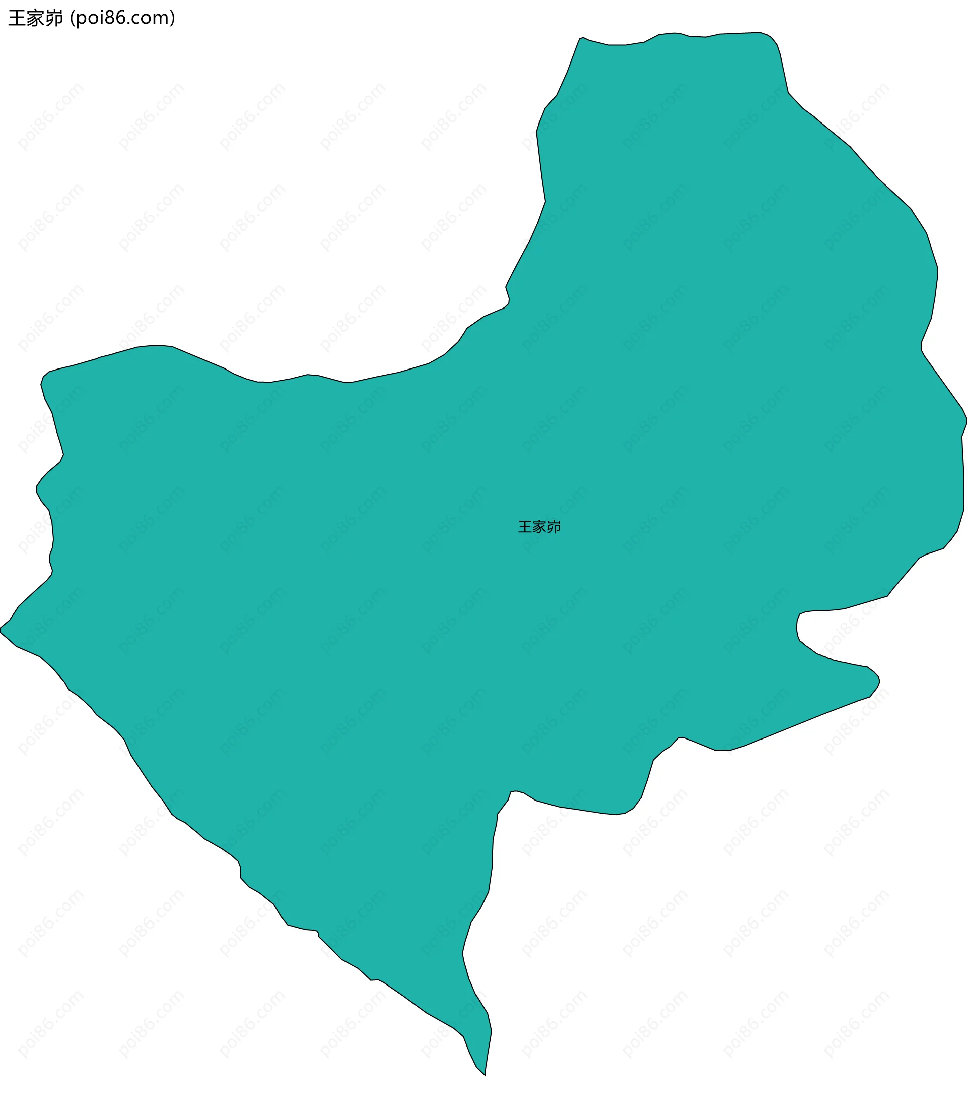 王家峁边界地图