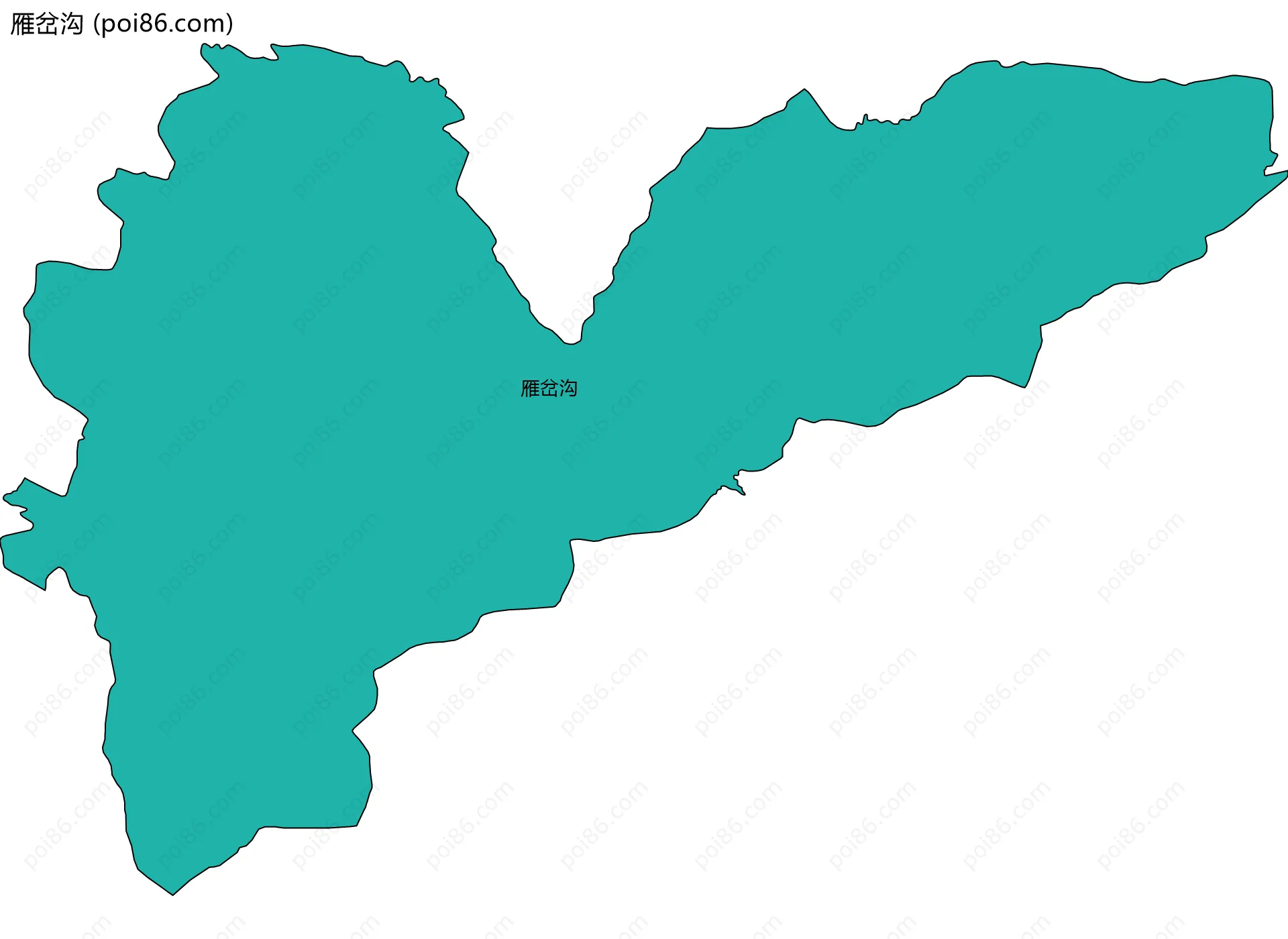 雁岔沟边界地图