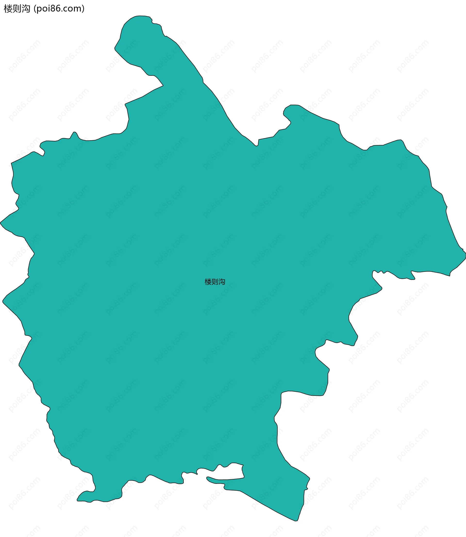 楼则沟边界地图